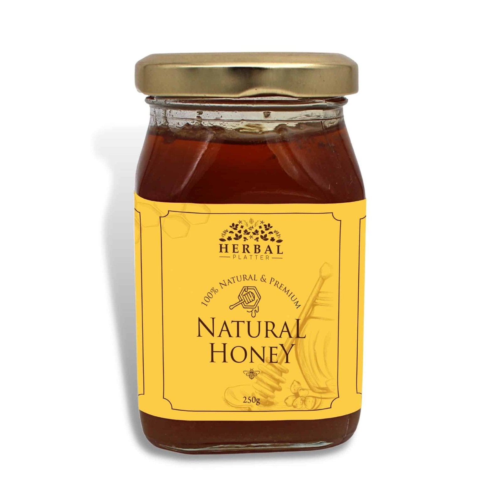 Herbal Platter Raw Unprocessed Natural Honey - 100% Pure Original Unpasteurized Honey