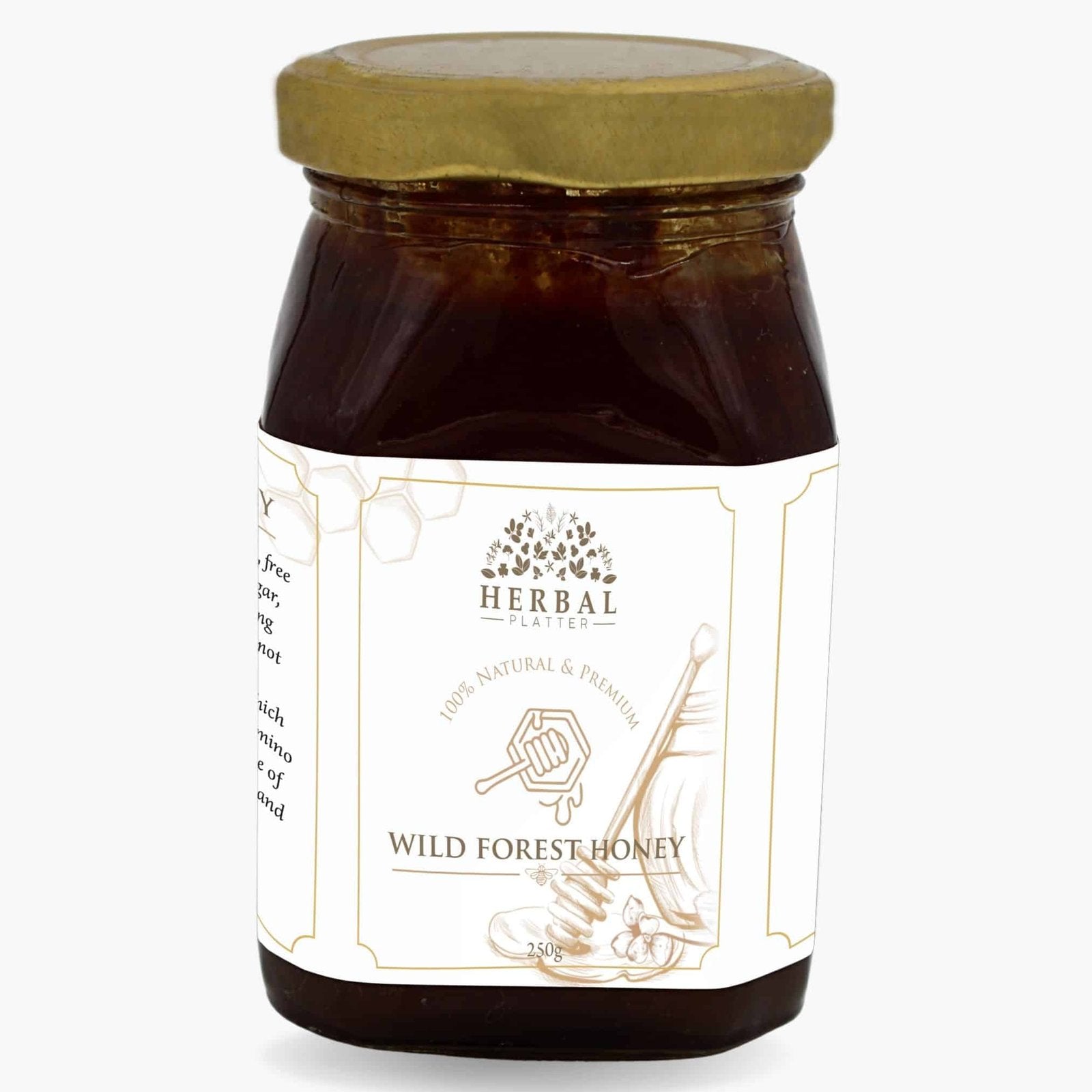 Raw Unprocessed Wild Forest Honey - 100% Pure Original Unpasteurized Honey