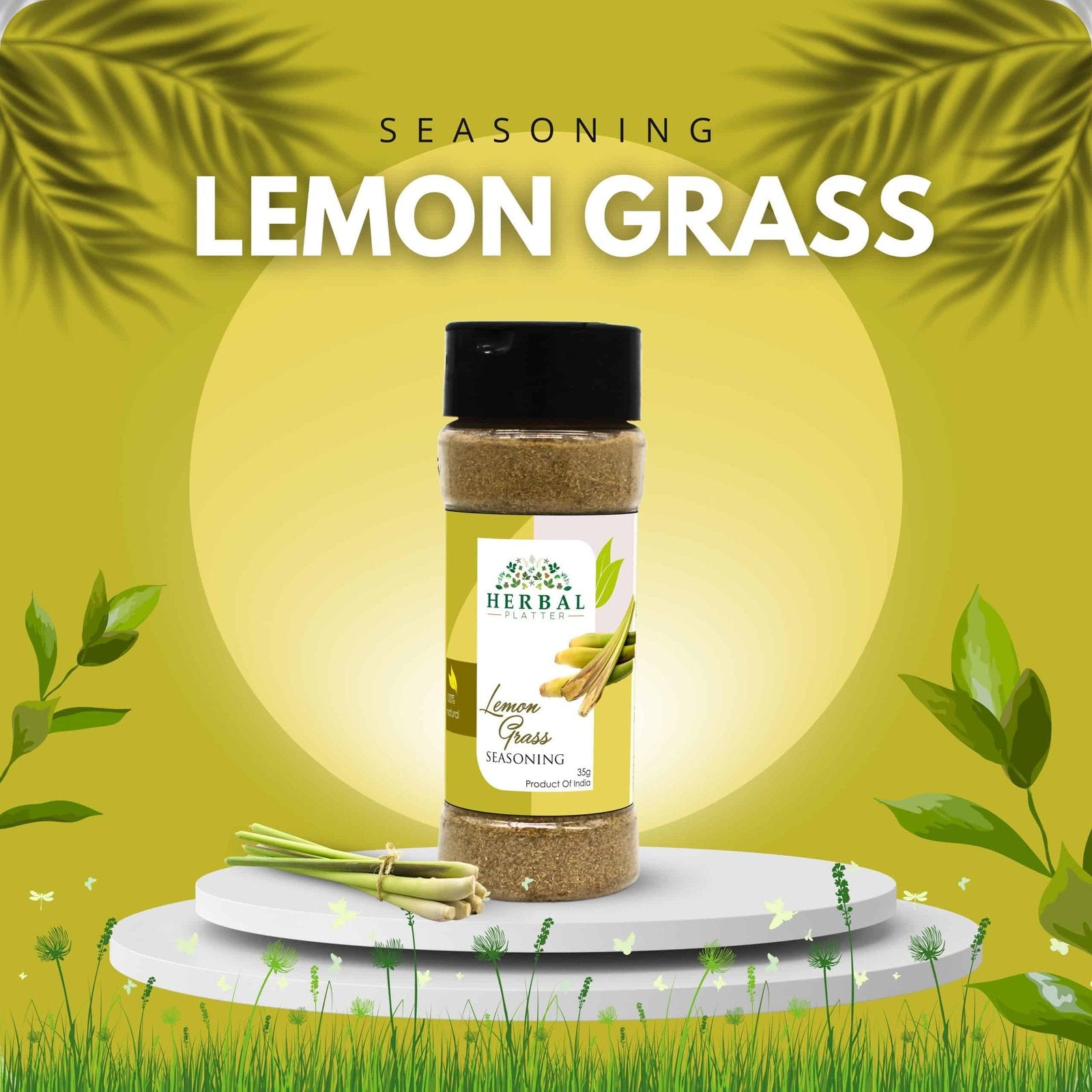 Lemon Grass Seasoning I Pure Natural and Organic I Naturally Dried Leaves I Making Herbal Tea, Soups, Salad | 35g