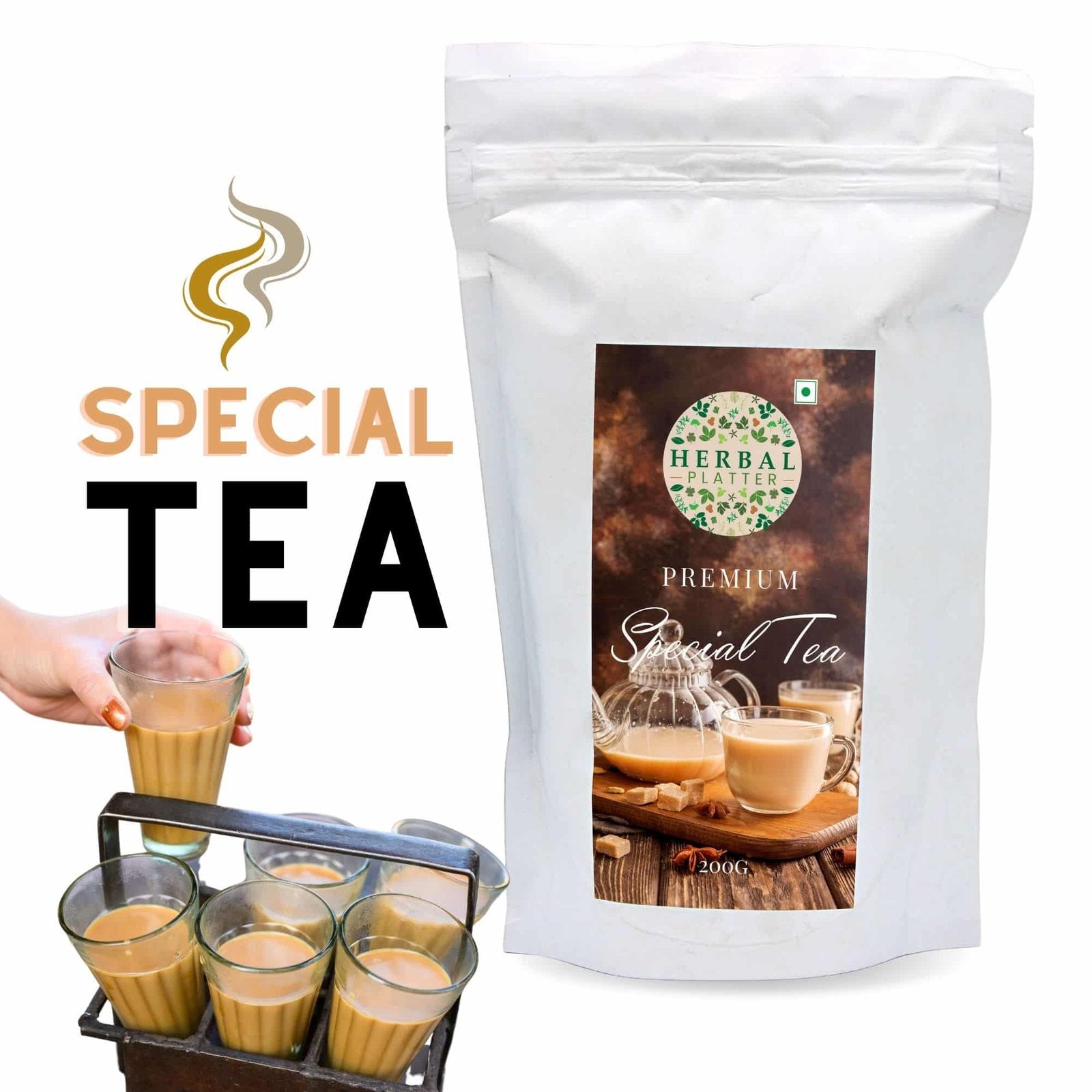 Tea Special – Premium Assam Chai Patti 200g Stand-up Zipper Pouch