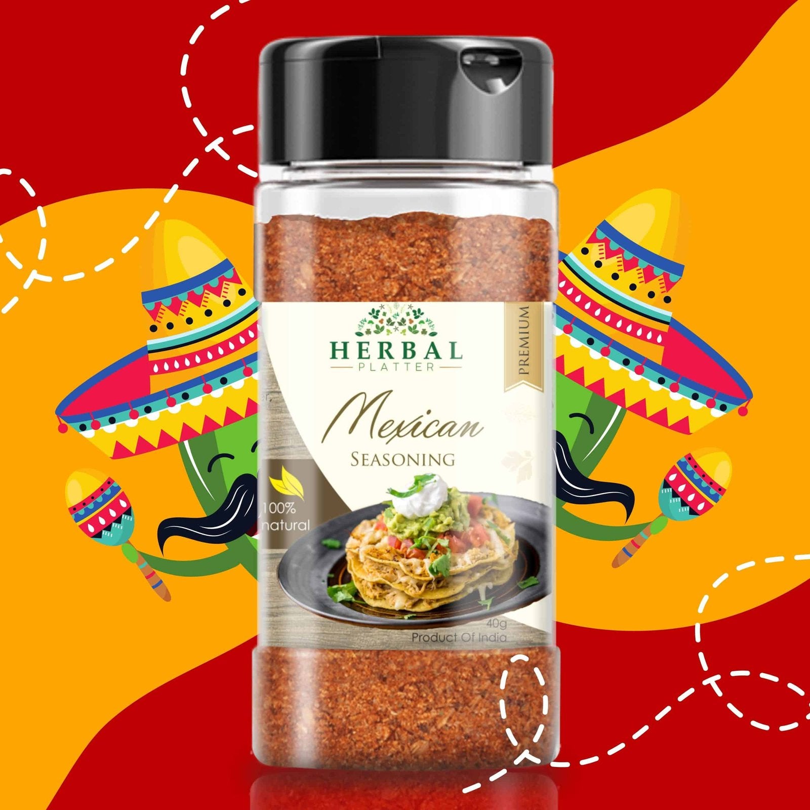 Mexican Seasoning 40 gms | Taco, Nachos, Burrito Seasoning | Fresh & Flavourful