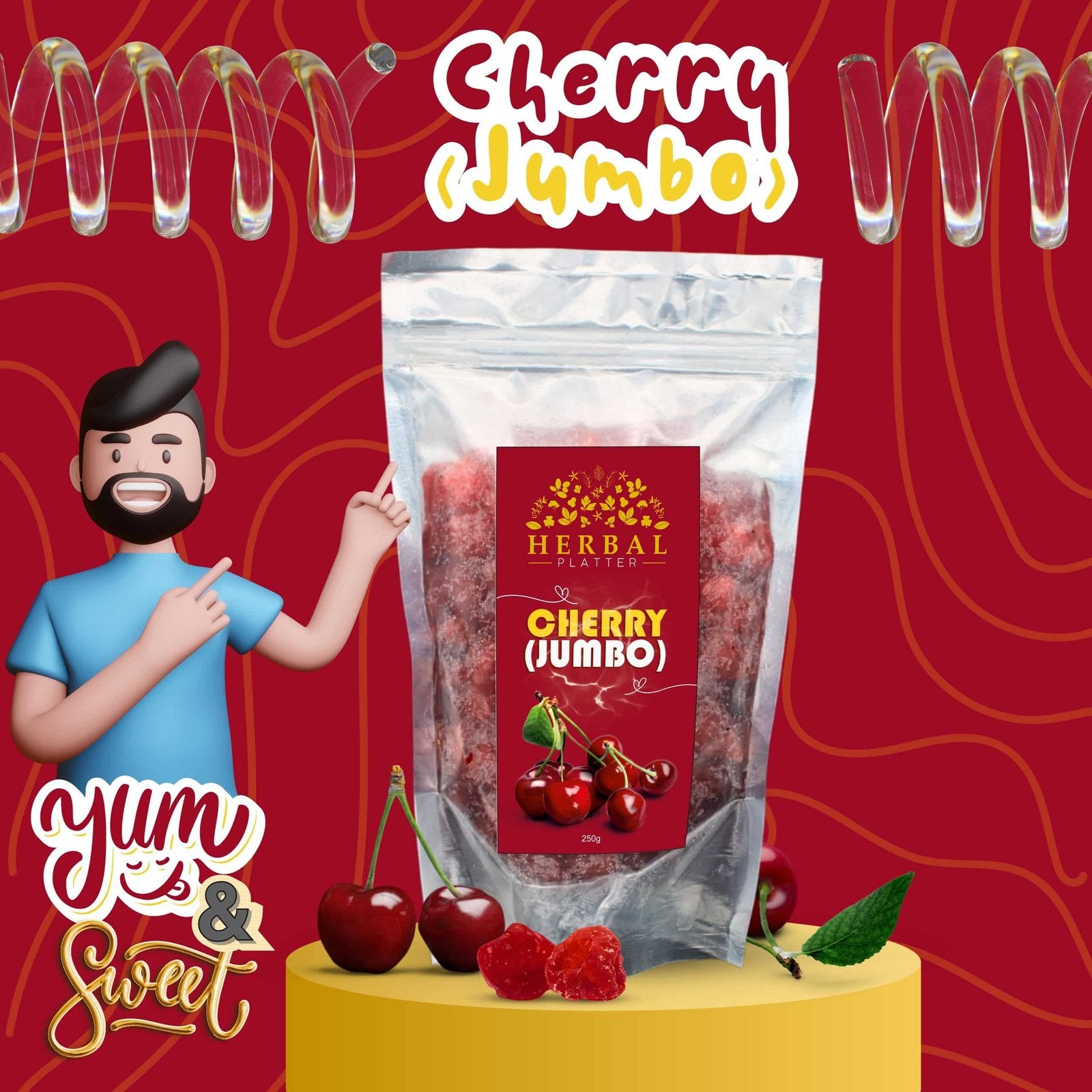 Luscious Cherry Jumbo | Delightful | Essence of Ripe | 250gm