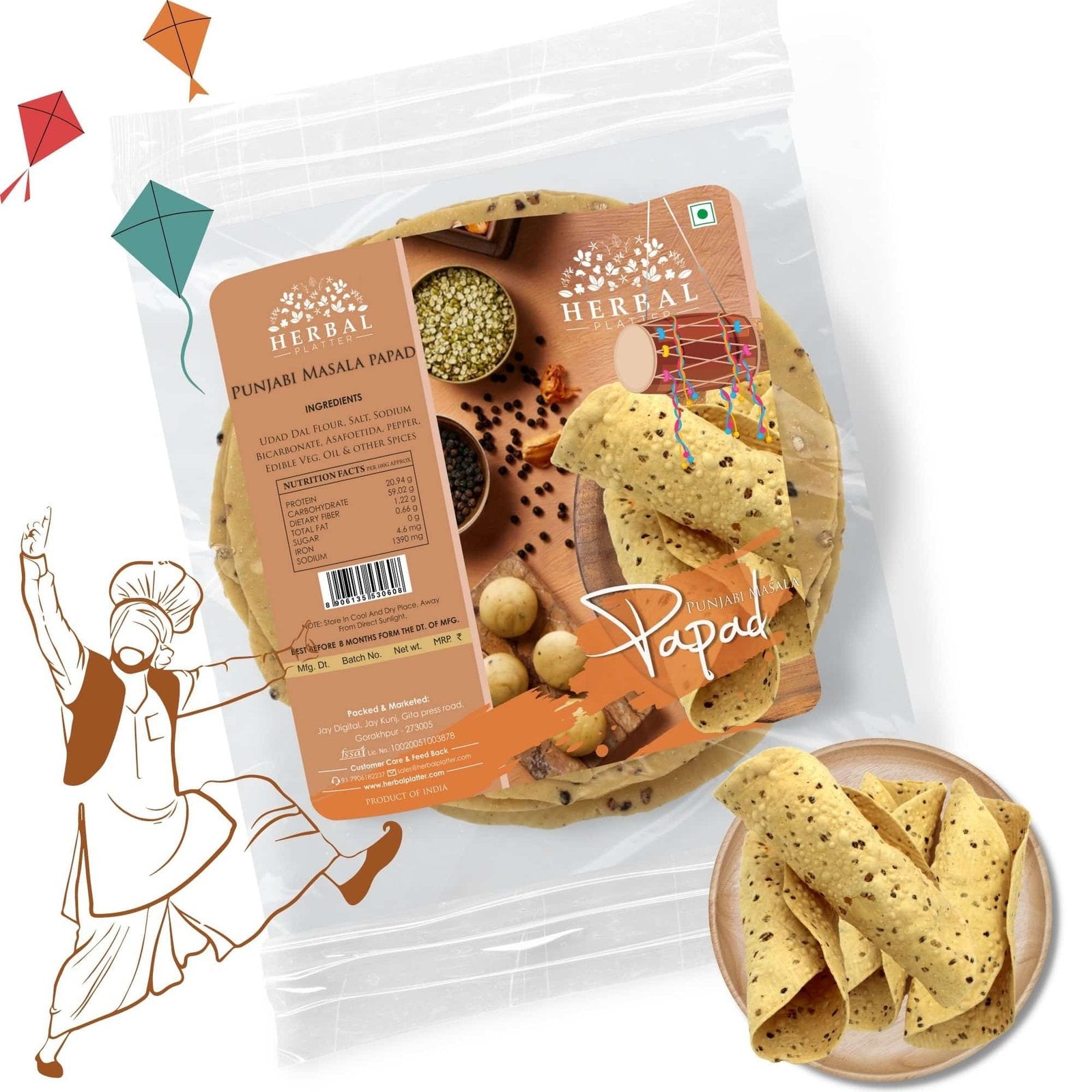 Punjabi Masala Papad | Authentic Rajasthani Taste| Handmade | Bikaneri Papad | 500g