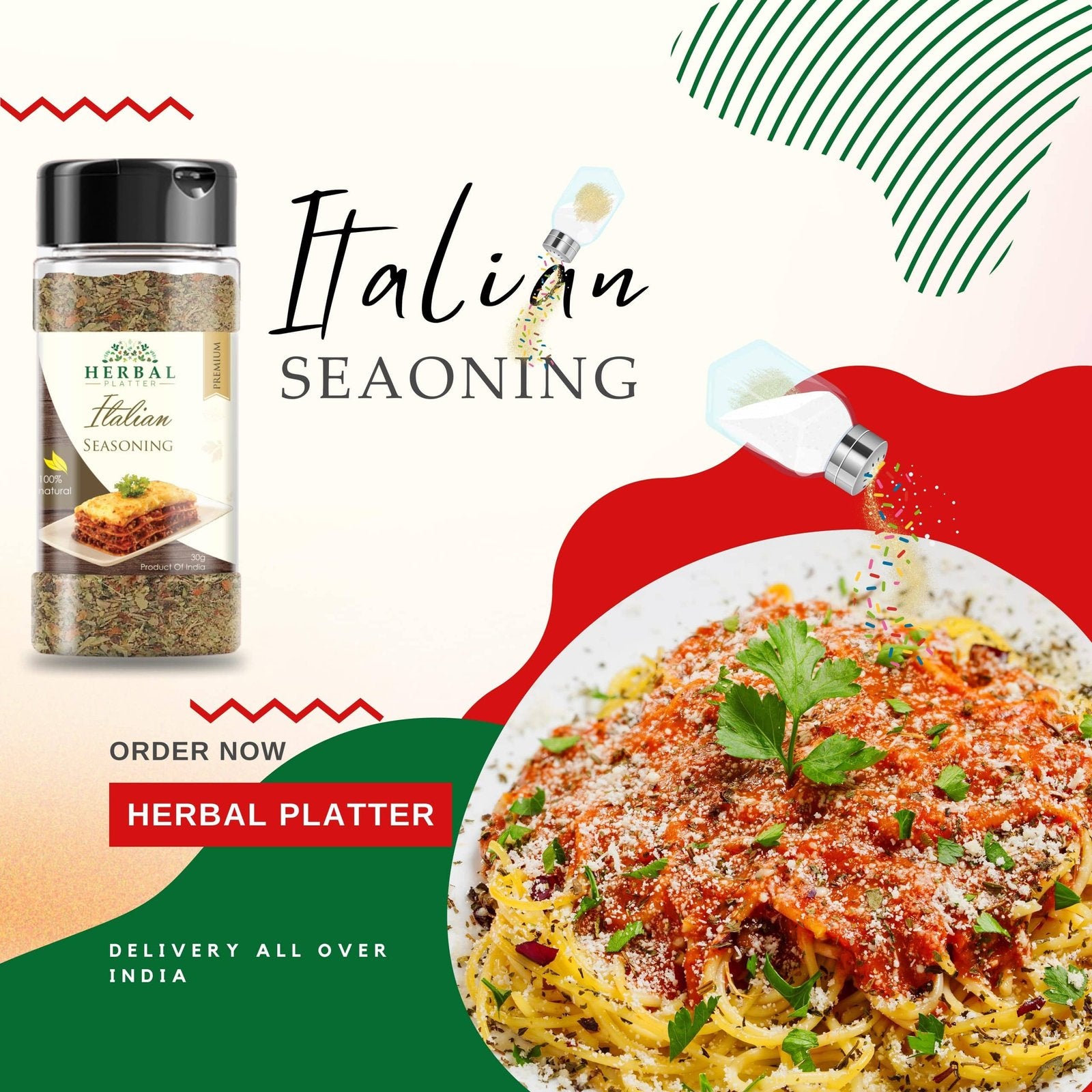Italian Seasoning 30 gms | Pizza, Pasta Seasoning | Fresh & Flavourful | Zero added Additives & Preservatives