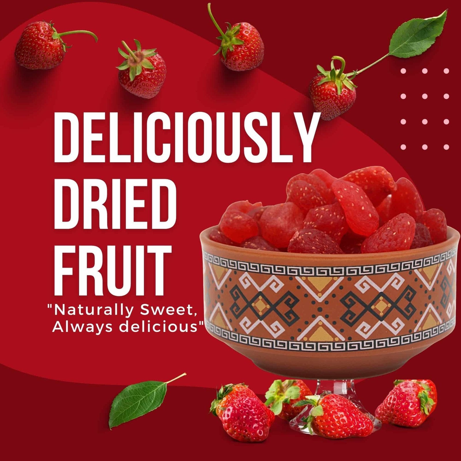 Dehydrated Strawberry | Dried Strawberries | 250g Stand-up Pouch