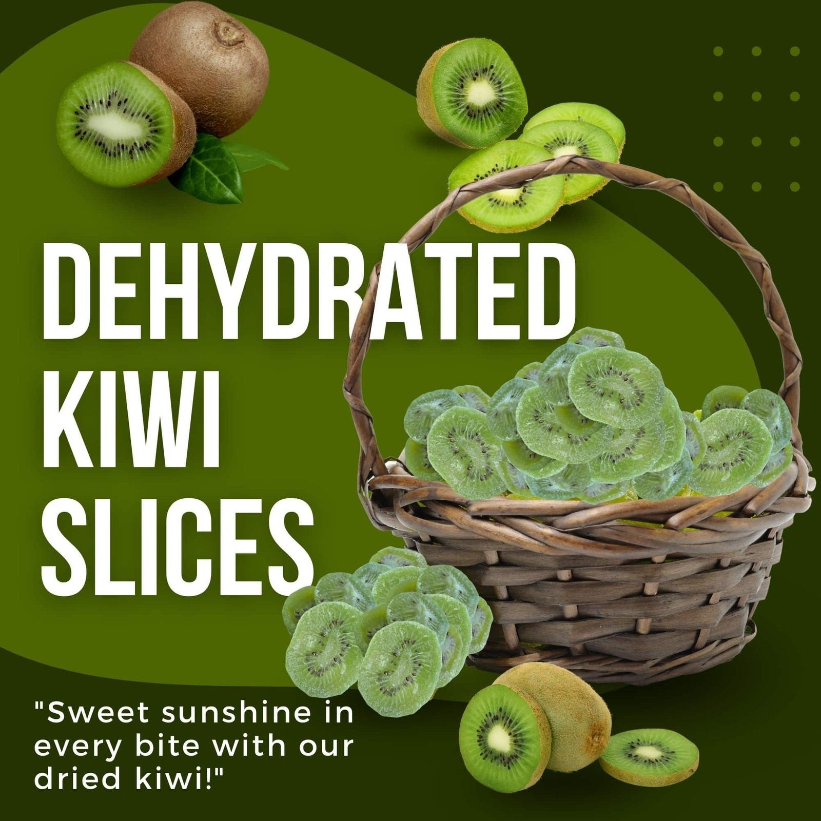 Dehydrated Kiwi Slice| Dried Kiwis | 250g Stand-up Pouch