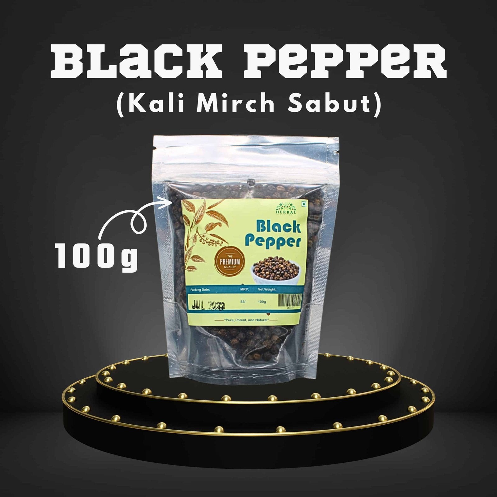 Whole Black Pepper | Spicy Kick and Aromatic Essence | 100g & 200g
