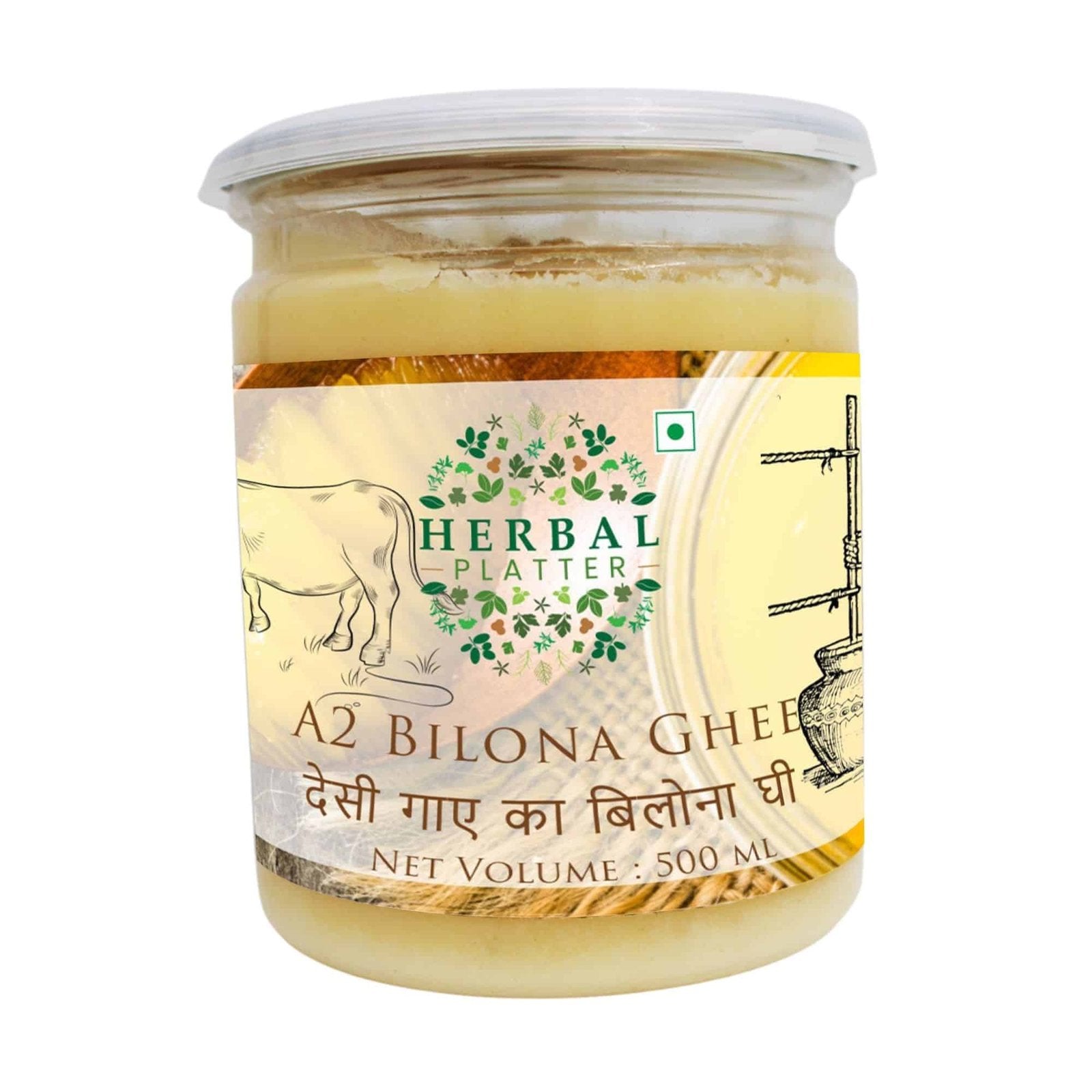 Vedic A2 Bilona Cow Ghee- Two Way Hand Churned