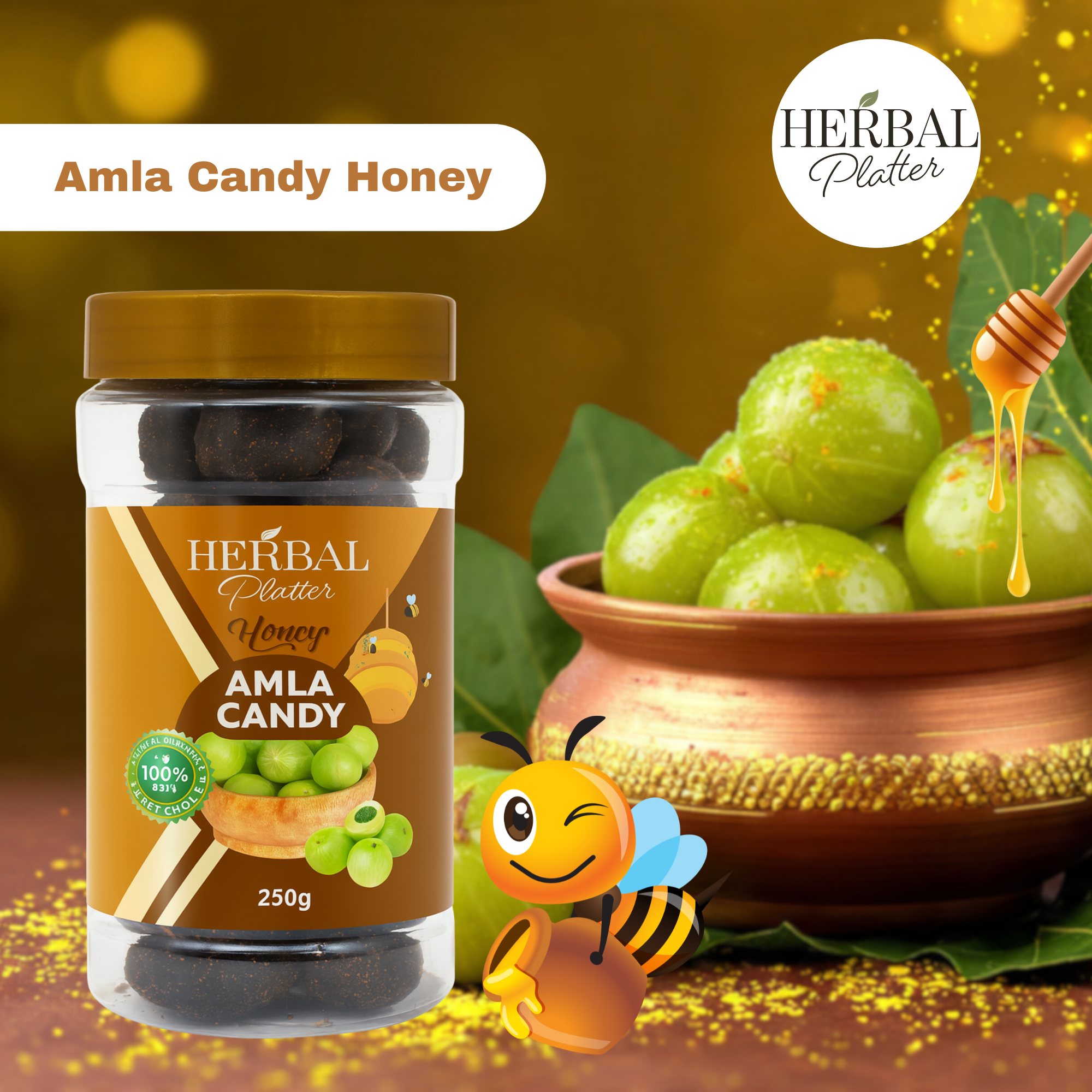 Honey Amla Candy | Natural Sweet Gooseberry | Immunity & Digestion Support | 250g