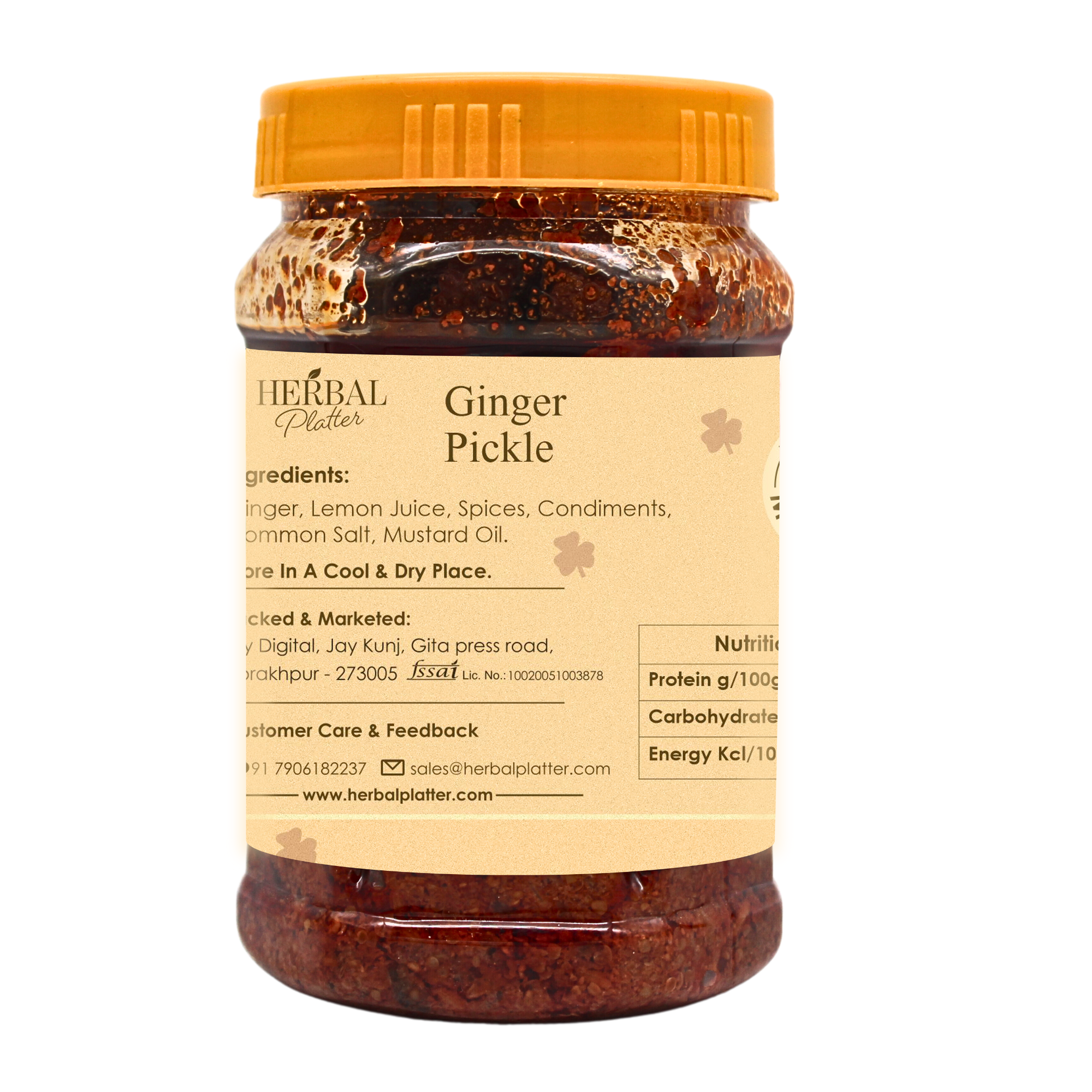 Rajasthani Ginger Pickle | Fresh Adrak Achar | No Added Chemical No Preservative | 500g Jar