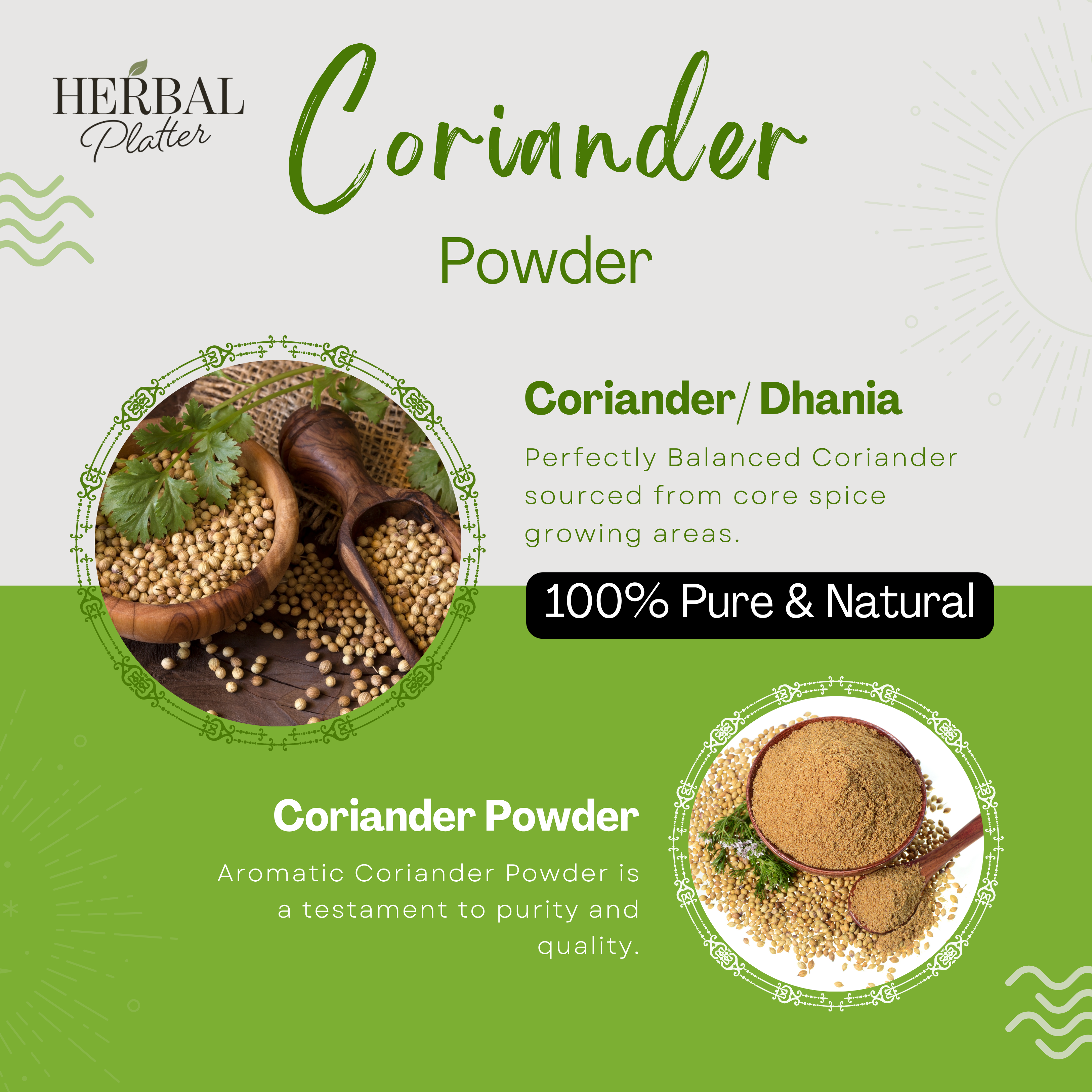 Coriander Powder (200Gm) 100% Pure and Natural | Perfectly Balanced With No Added Flavours & Colours | Dried Dhaniya Powder