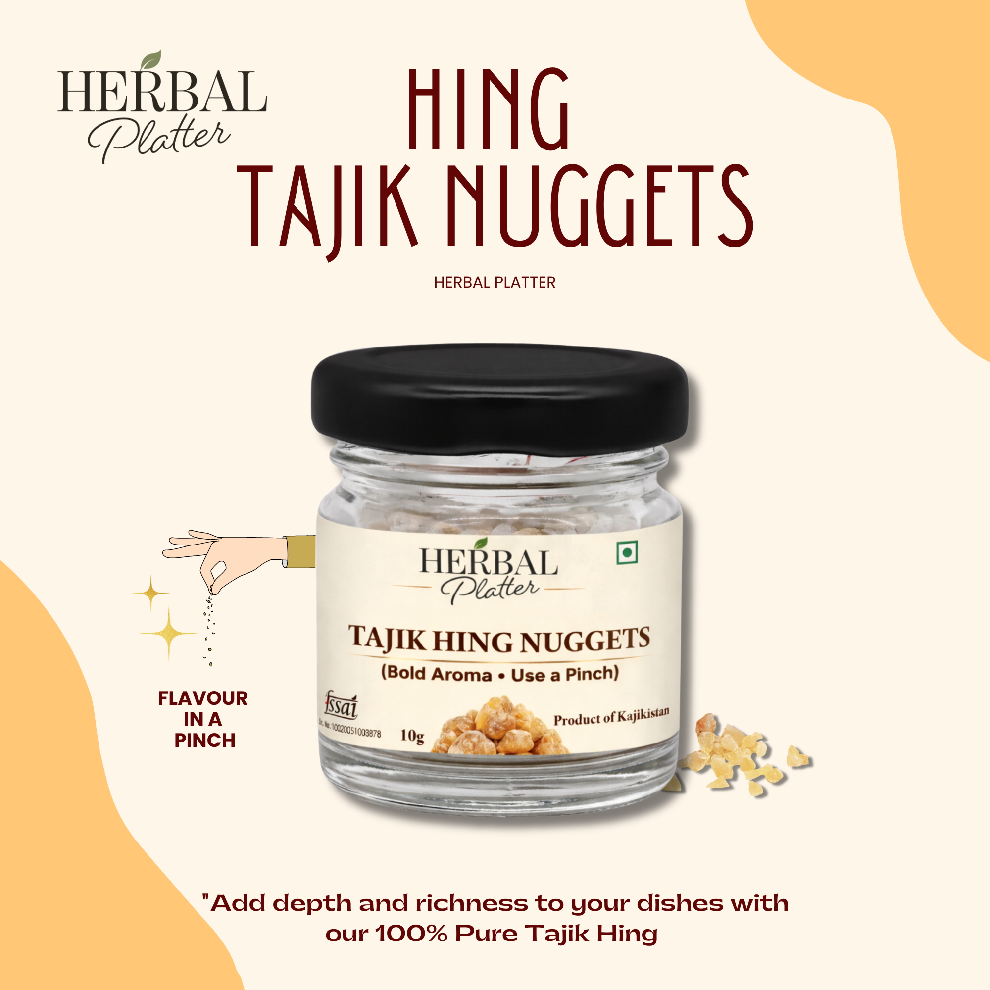 Tajik Hing Nuggets (Asafoetida) | Bold Aroma . Use A Pinch | 10g