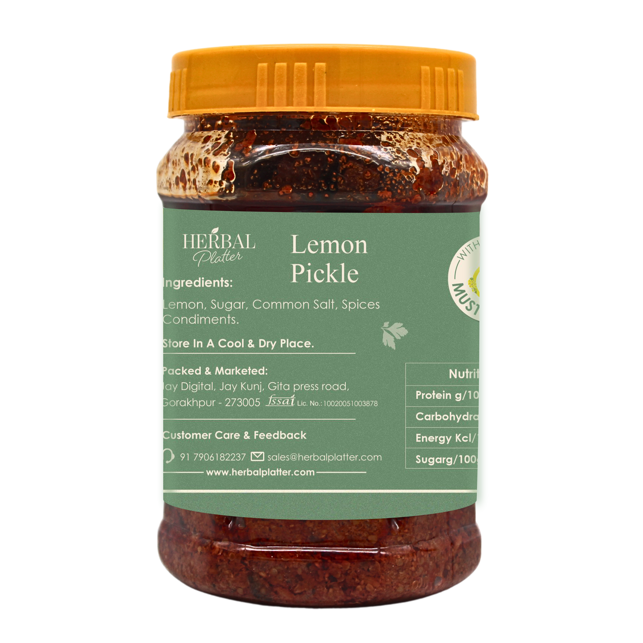 Rajasthani Lemon Pickle | Nimbu Ka Achar | No Added Chemical No Preservative | 500g Jar