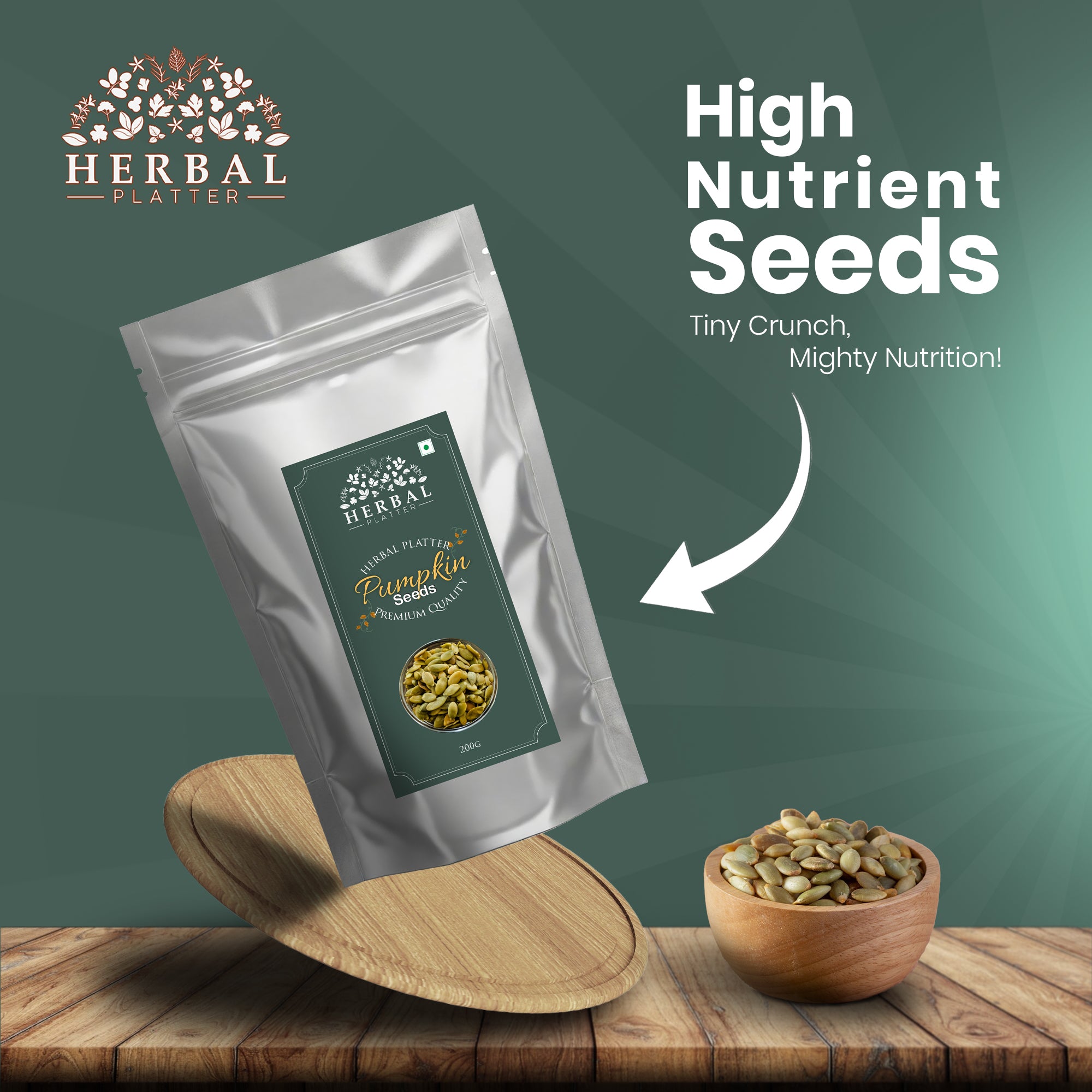 Raw Premium Pumpkin Seeds | Seed for Weight Loss| 200g Standup Pouch With Zipper