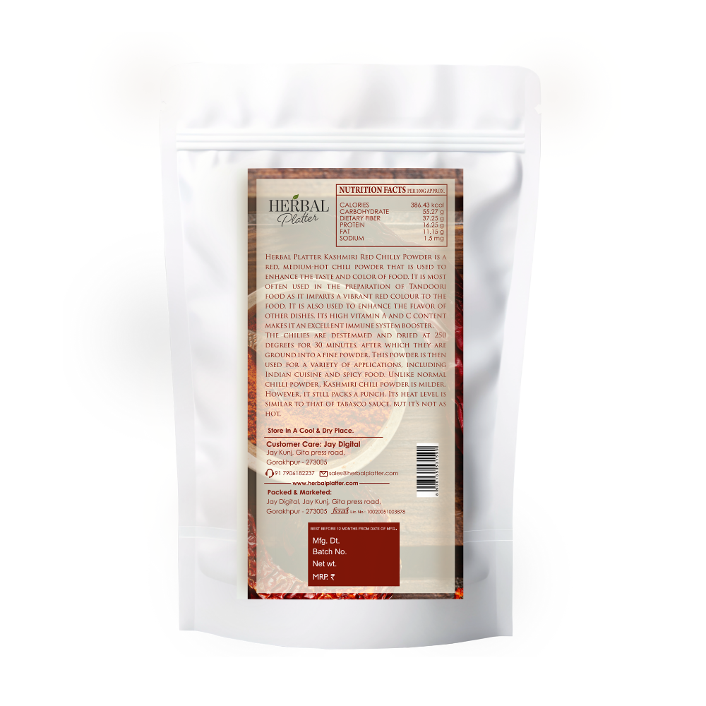 Kashmiri Red Chilli Powder | Rich Colour, Mild Heat | Extra Spicy | 200g