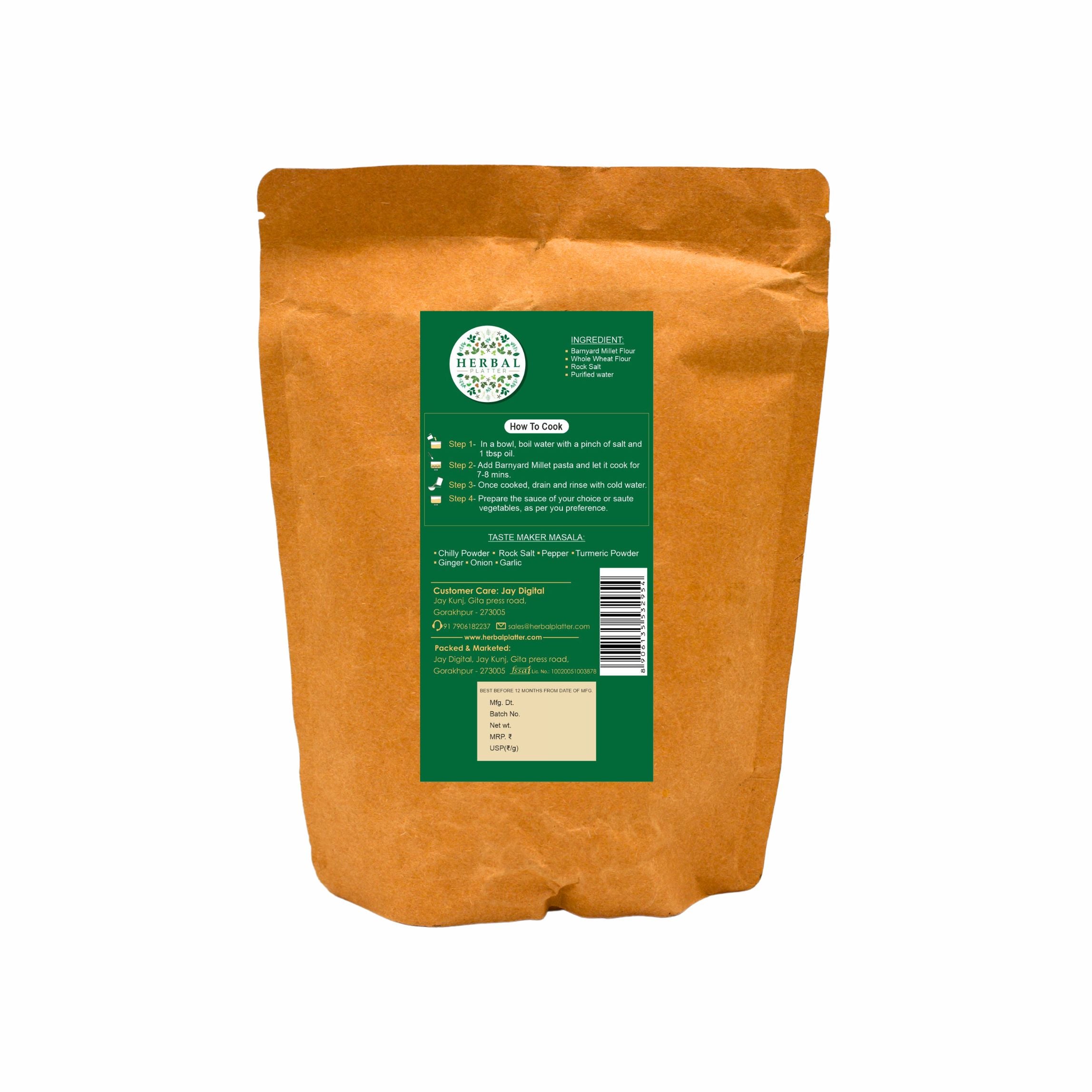 Barnyard Millet Pasta | Healthy Pasta, No Maida, No MSG Not Fried | 200g