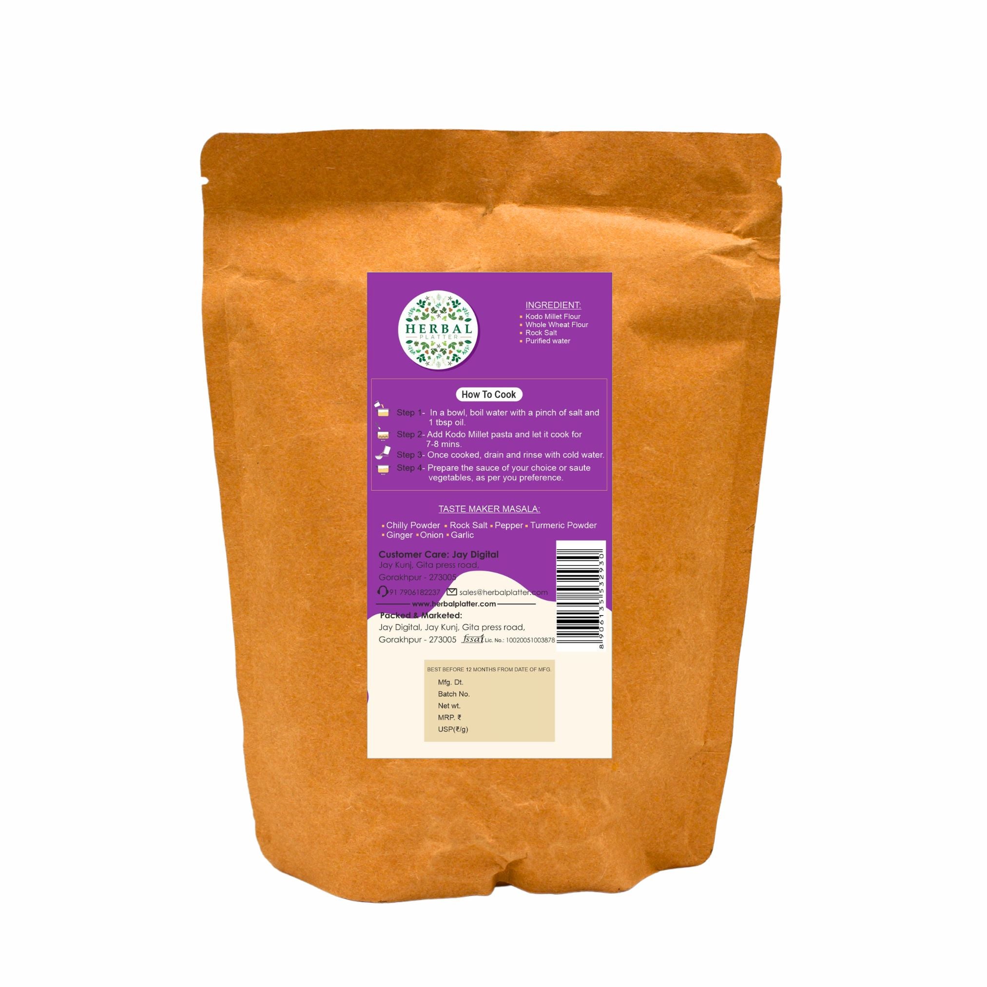 Kodo Millet Pasta | Healthy Pasta, No Maida, No MSG Not Fried | 200g