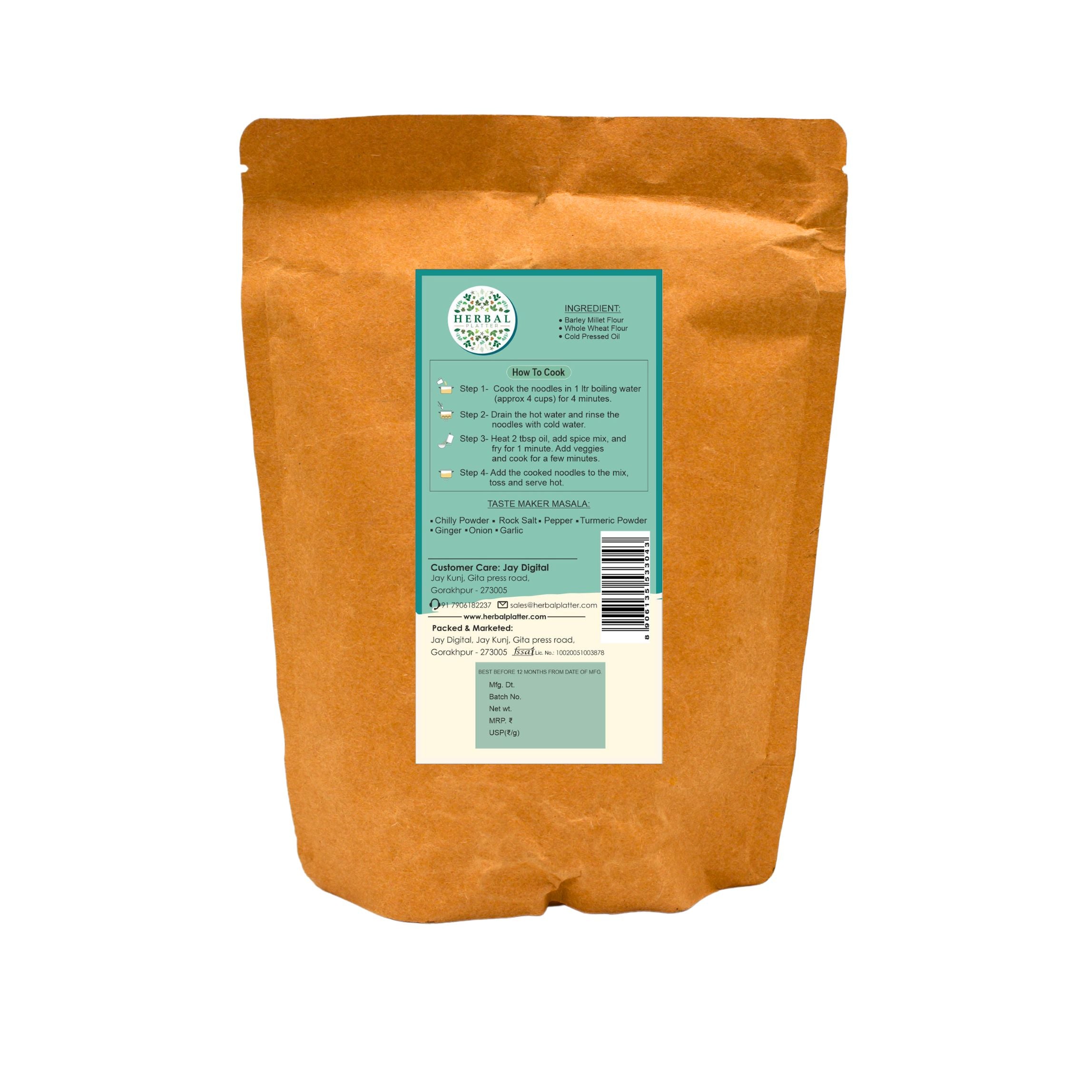 Barley Millet Noodles | Healthy Noodles, No Maida, No MSG Not Fried | 230g