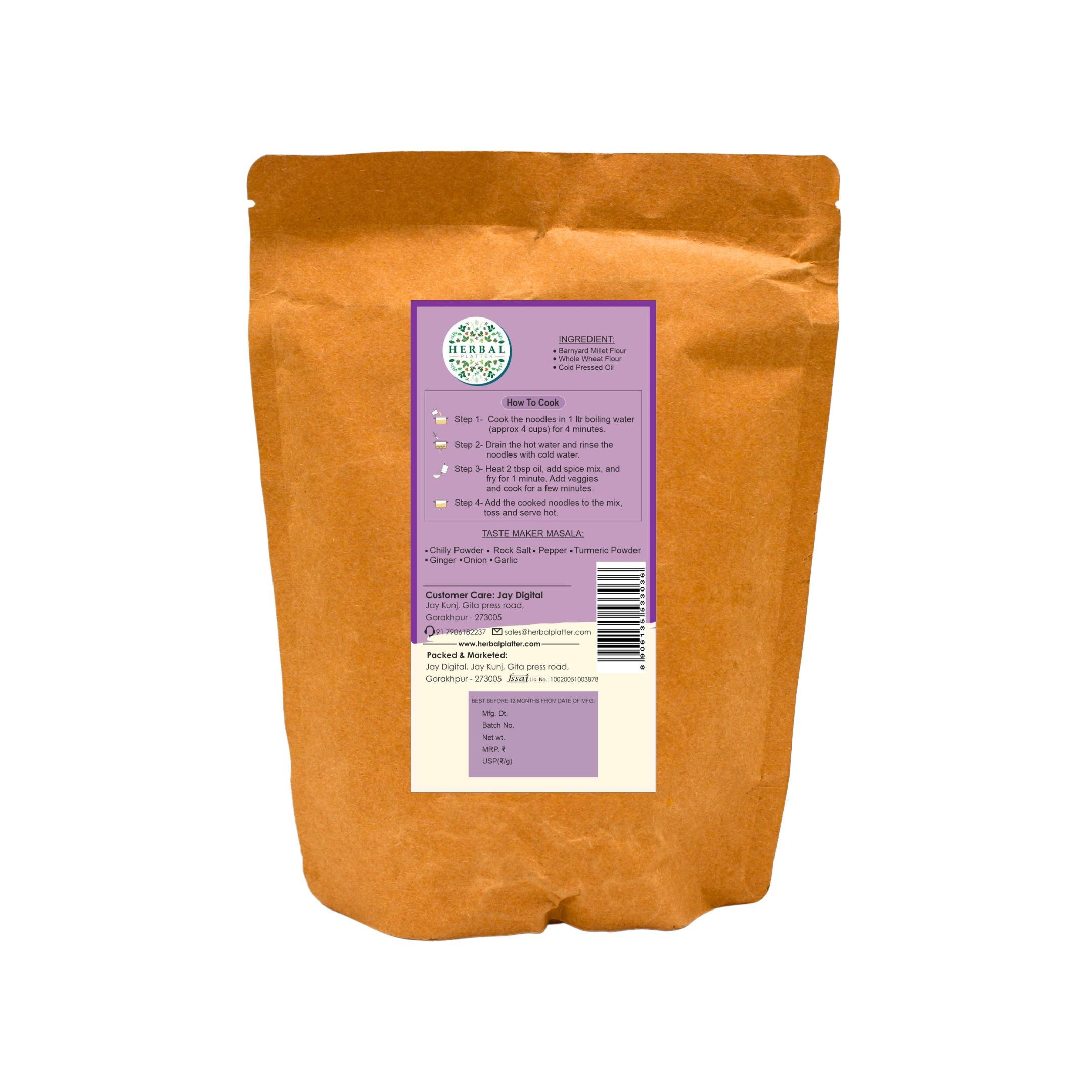 Barnyard Millet Noodles | Healthy Noodles, No Maida, No MSG Not Fried | 230g