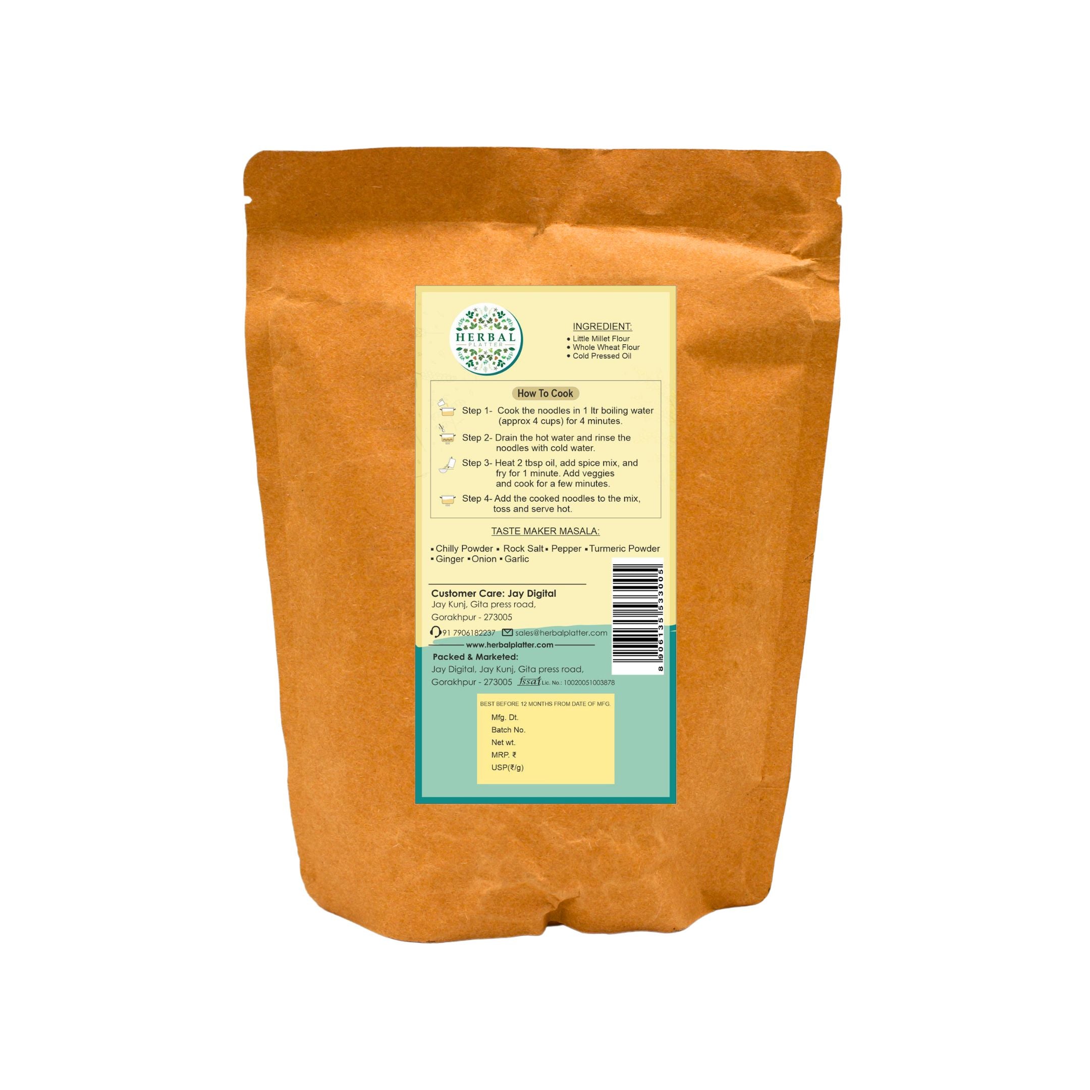 Little Millet Noodles | Healthy Noodles, No Maida, No MSG Not Fried | 230g