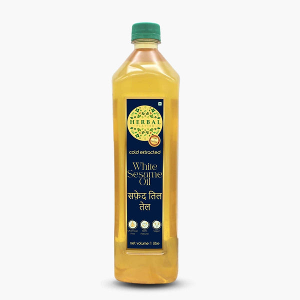 Cold Pressed White Sesame/ Gingelly Oil for Cooking 1Ltr | Safed Til Ka Tel | Kachi Ghani Oil