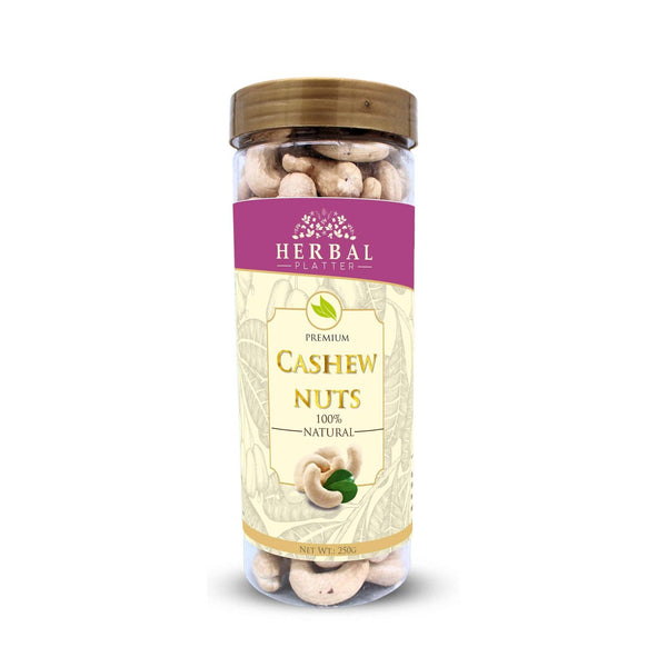 Premium Cashew Nuts Delight | 180W & 240W | Whole Crunchy Cashew Jar Pack | 100% Natural | 250g