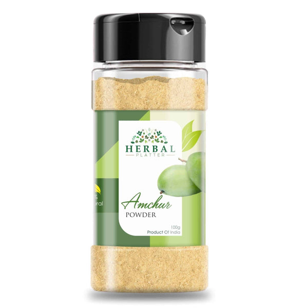 Herbal Platter Premium Aamchur Powder | Dry Mango Powder | 100g Spice Jar with Sprinklers