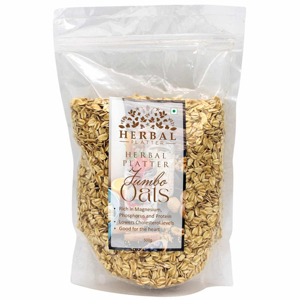 Jumbo Oats | Overnight Rolled Oats | Oat for Weight Loss | 500g