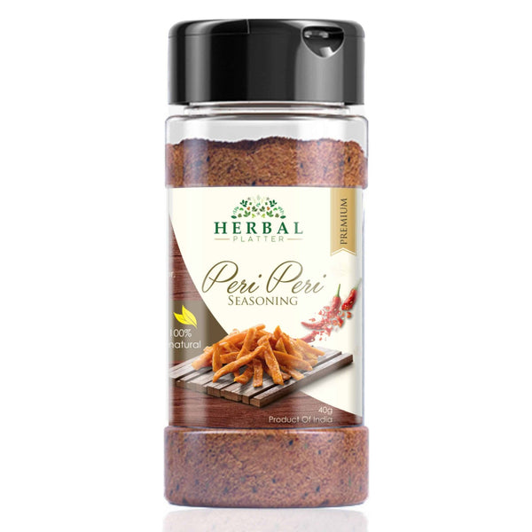 Peri Peri Seasoning 45 gms | Vegan | Fresh &amp; Flavourful | Zero added Colours, Fillers, Additives &amp; Preservatives