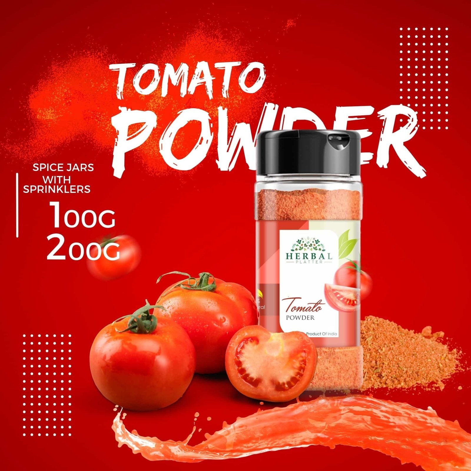 Tomato Powder- Made from sun-dried fresh Tomatoes