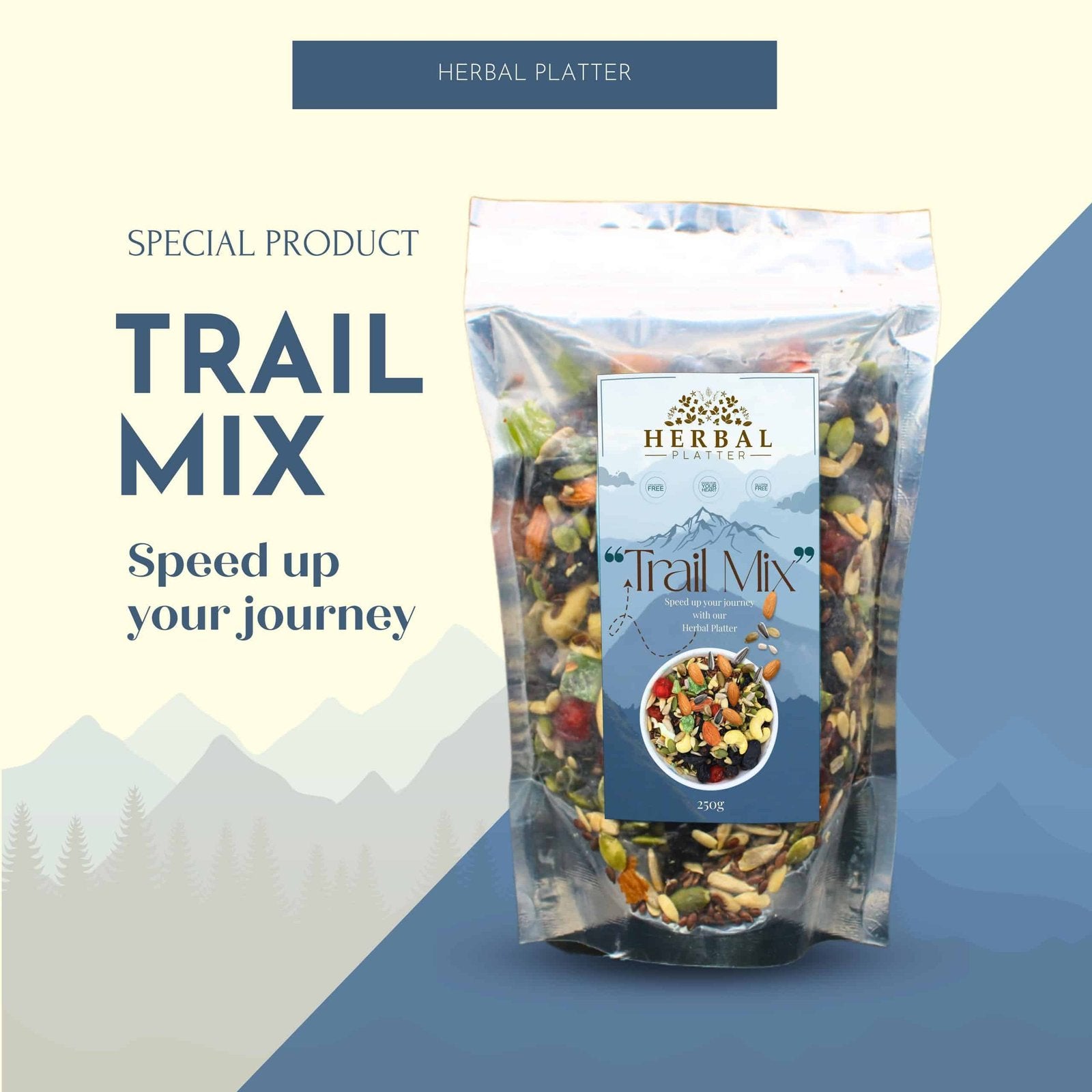 Energizing Trail Mix with Nuts, Berries & Seeds Mix | 250G