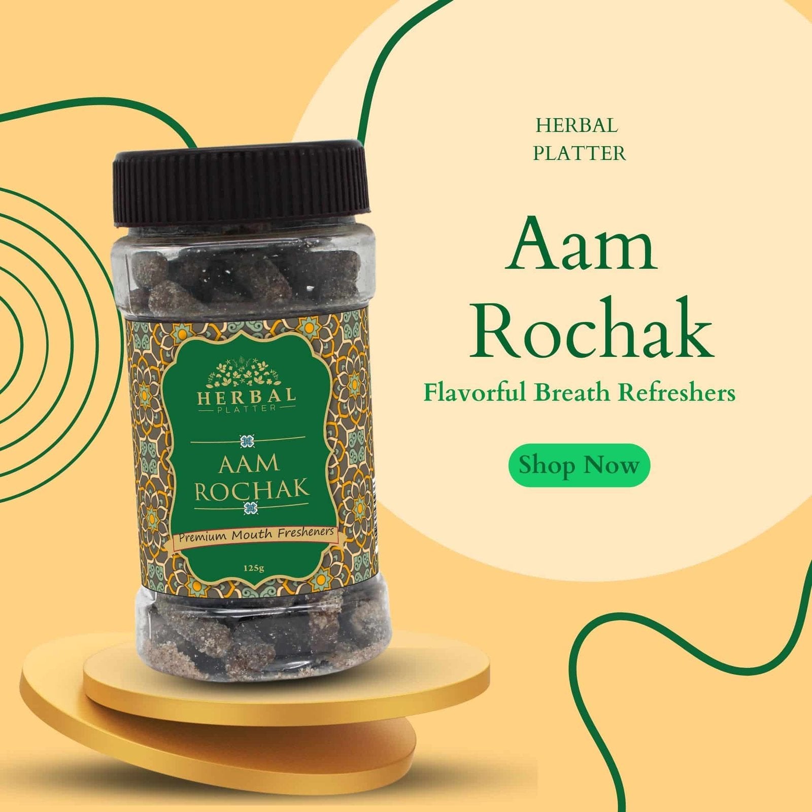 Aam Rochak | Mango Mouth Freshener| Chatpati Aam Papad Slices| 125g Jar