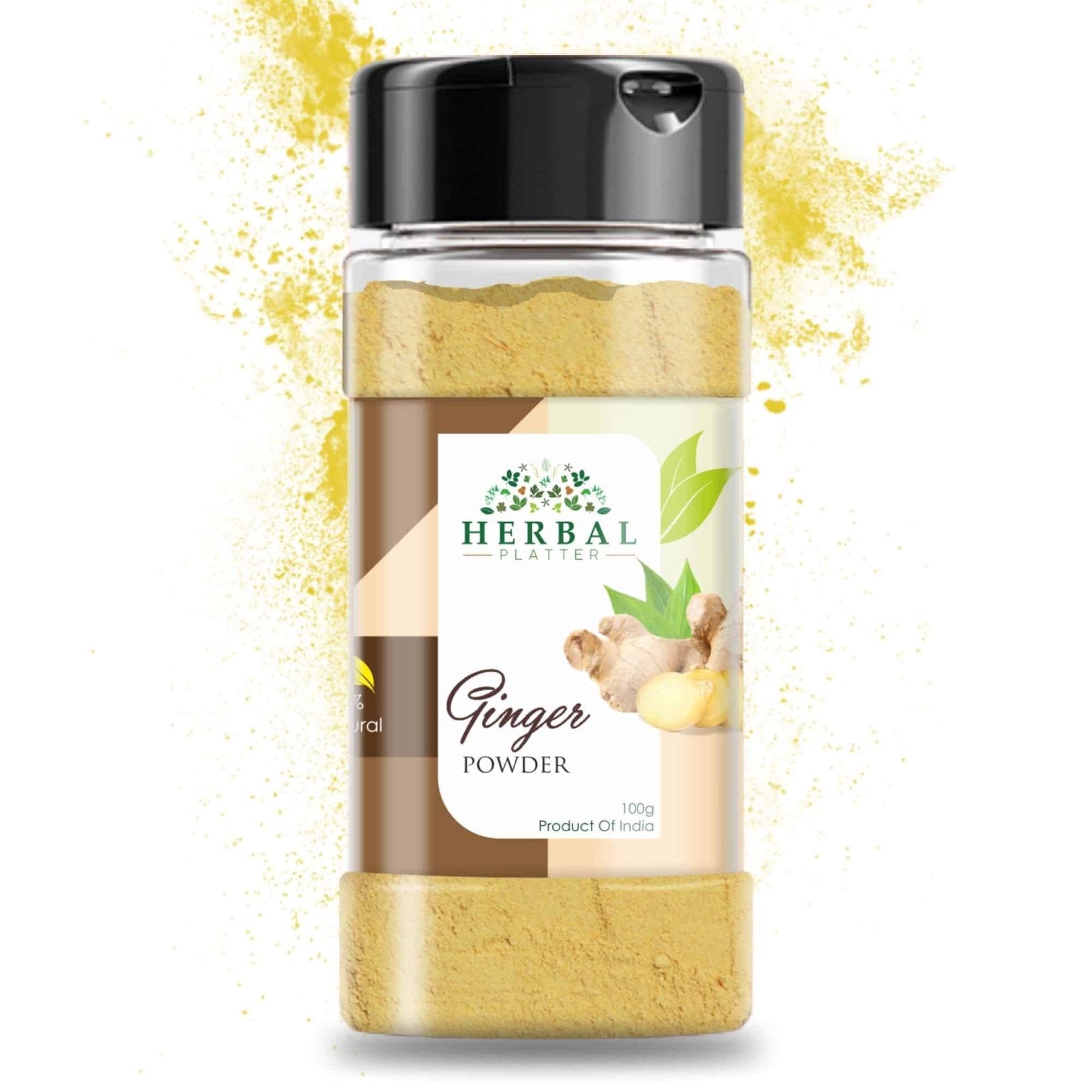 Premium Ginger Powder | Saunth | 100g Spice Jar with Sprinklers
