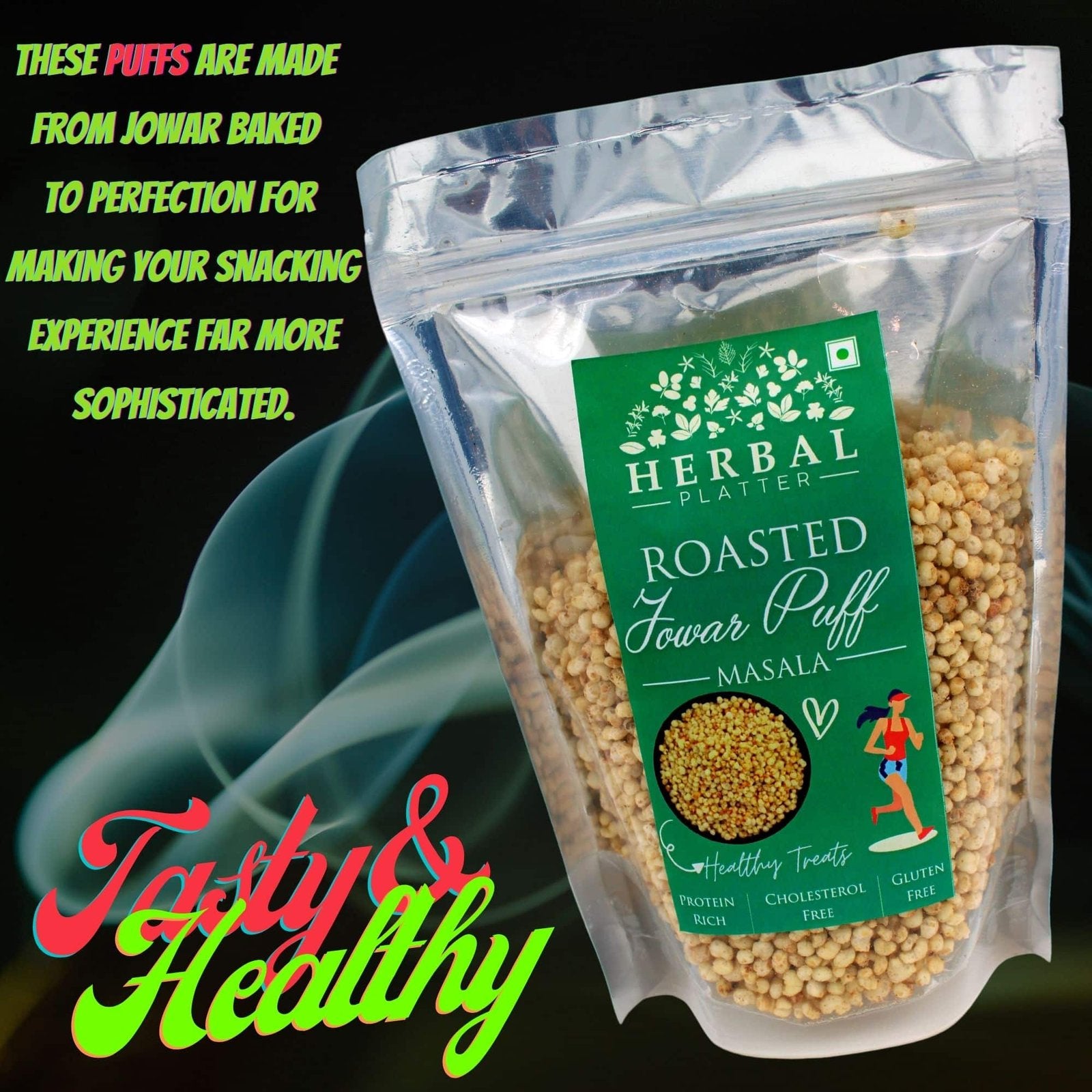 Roasted Jowar Puff- Healthy Low Calorie Snack