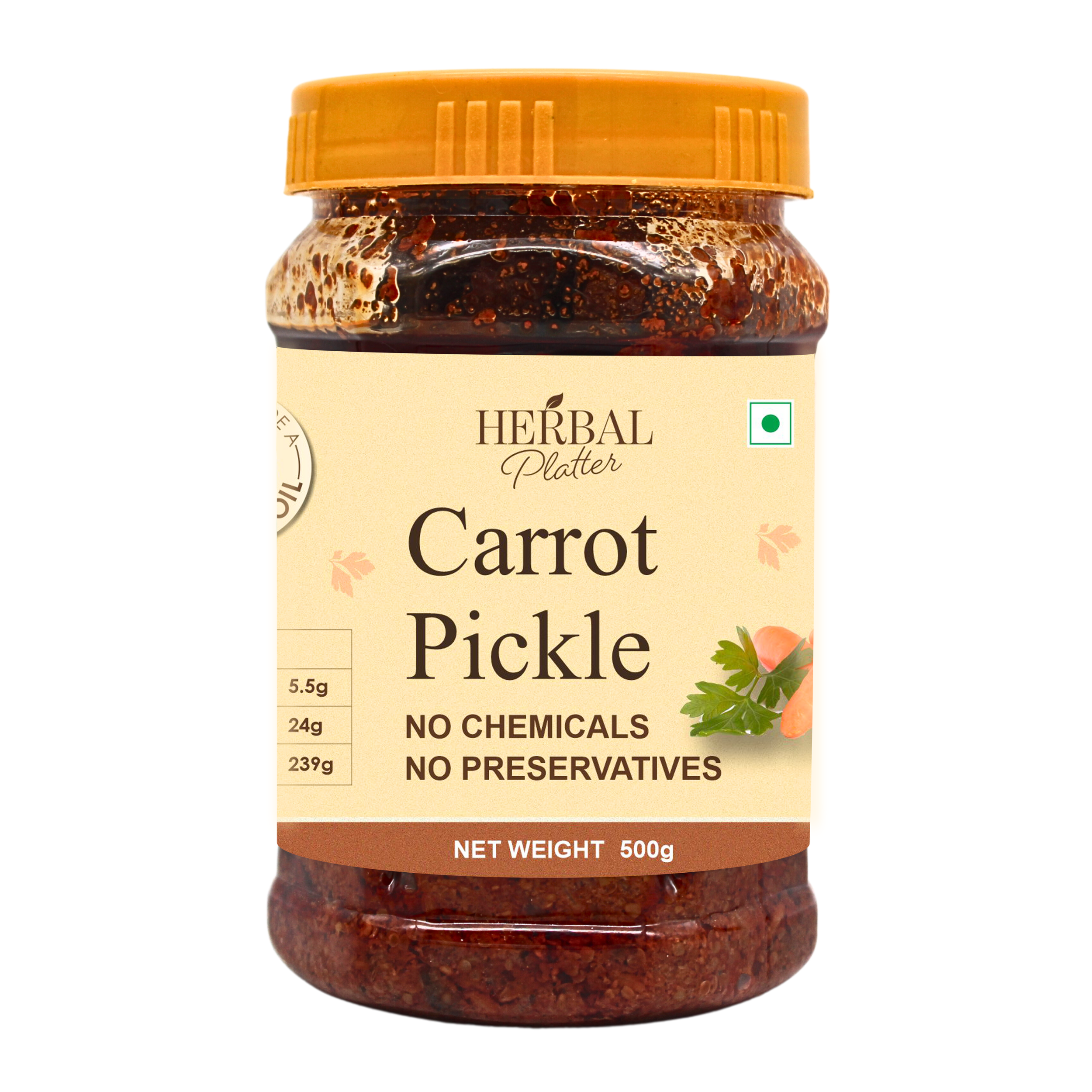 Rajasthani Carrot Pickle | No Added Chemical No Preservative| Preserved in A grade Mustard Oil| 500g Jar