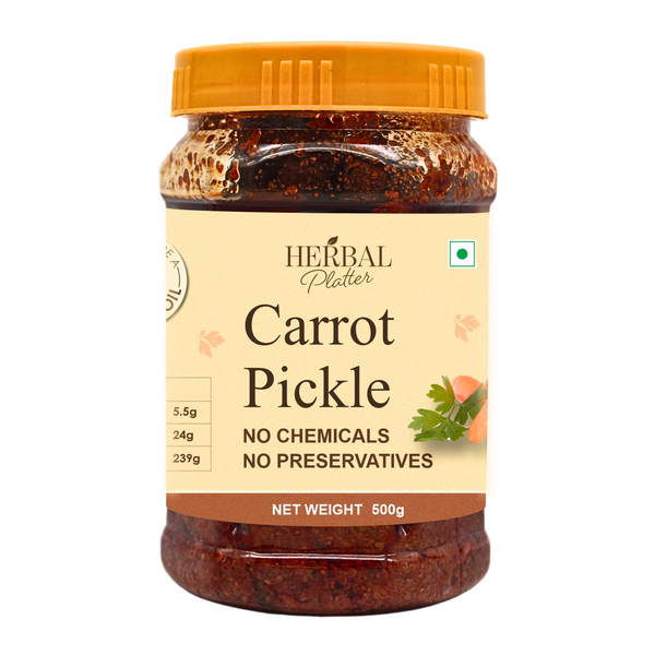 Rajasthani Carrot Pickle | Gajar Ka Achar| No Added Chemical No Preservative| Preserved in A grade Mustard Oil| 500g Jar