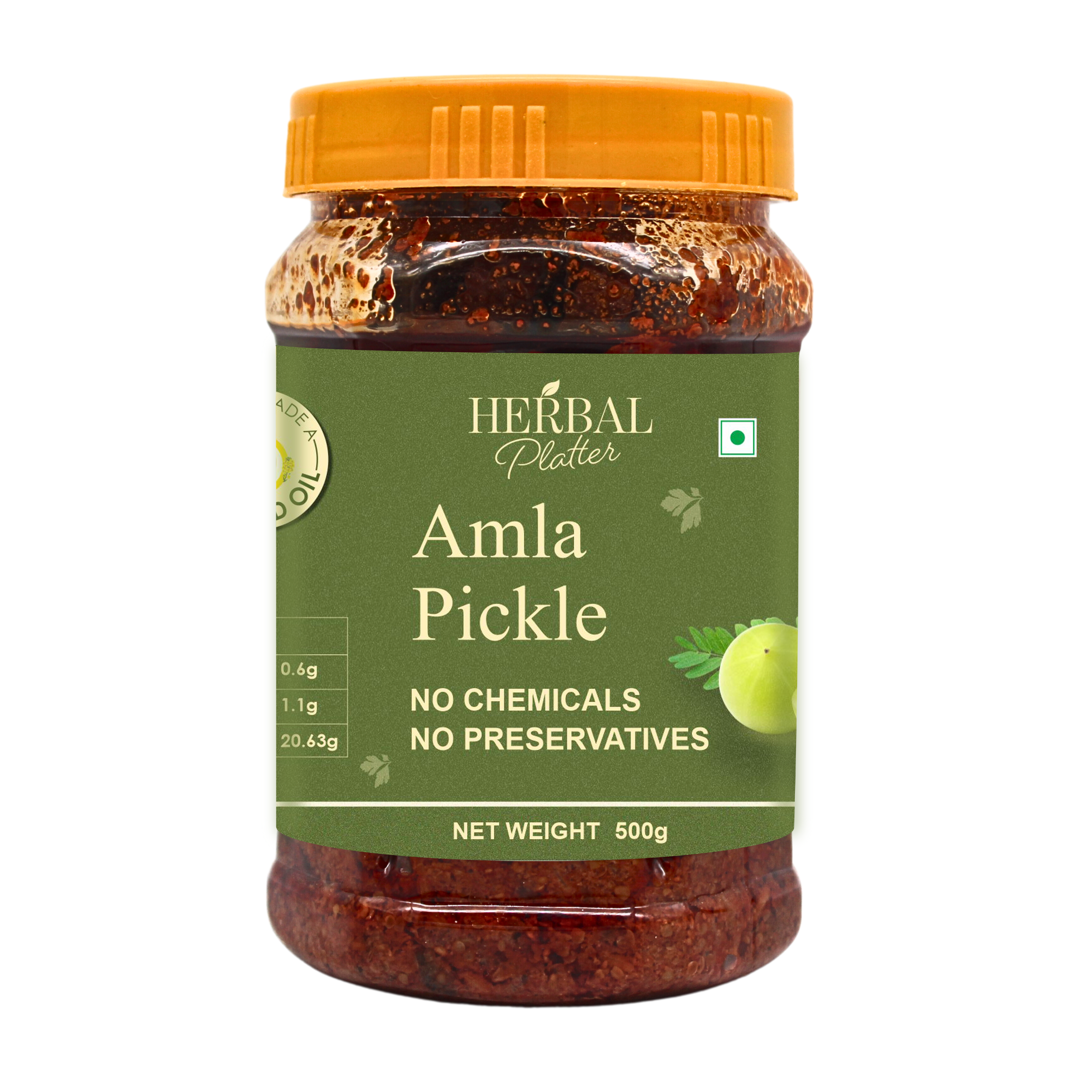 Rajasthani Amla Pickle | Pure Mustard Oil|  No Added Chemical No Preservative | 500ml