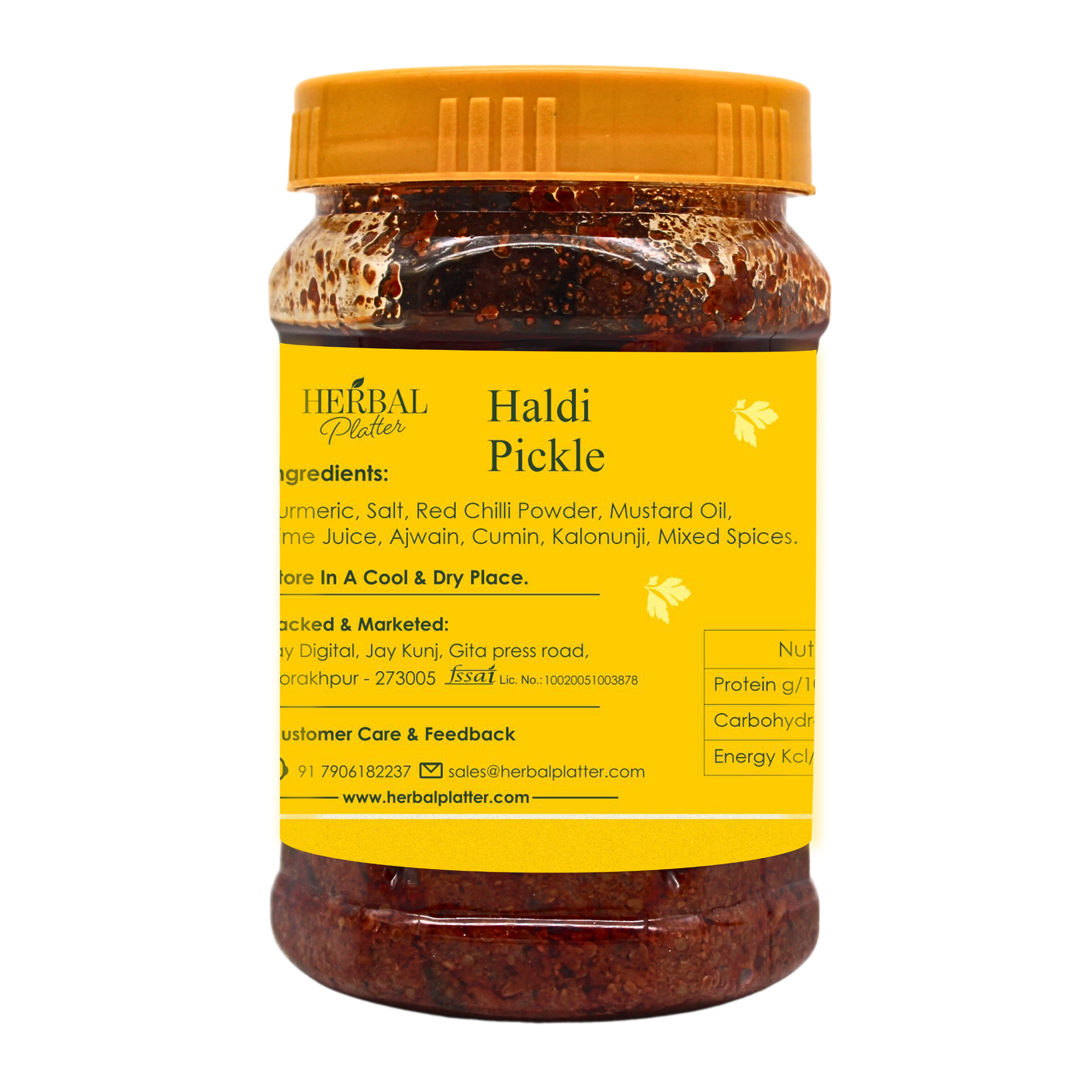 Rajasthani Haldi Pickle | Fresh Turmeric | Pure Mustard Oil |  No Added Chemical No Preservative | 500ml