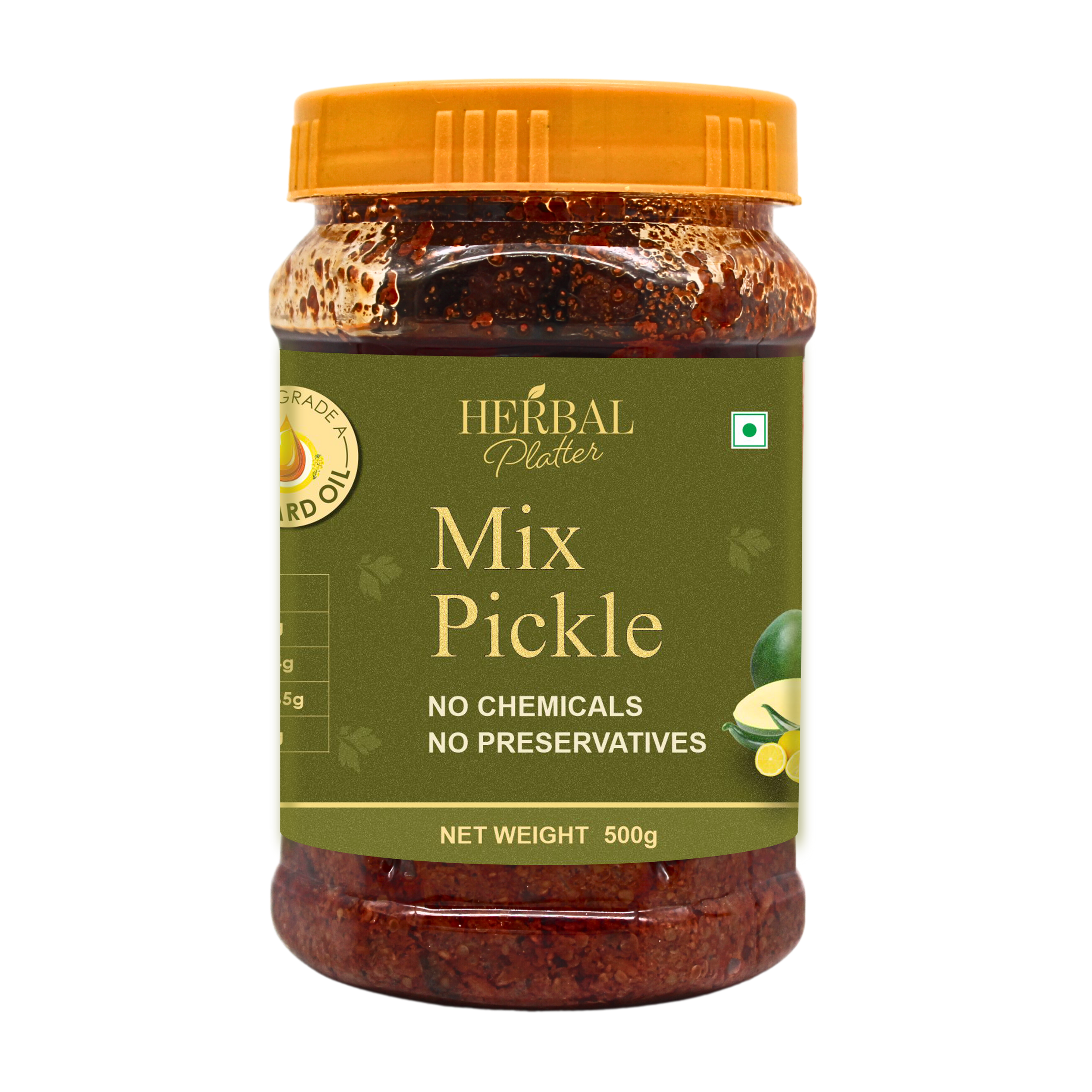 Rajasthani Mix Pickle| No Added Chemical No Preservative| Preserved in A grade Mustard Oil|500g Jar