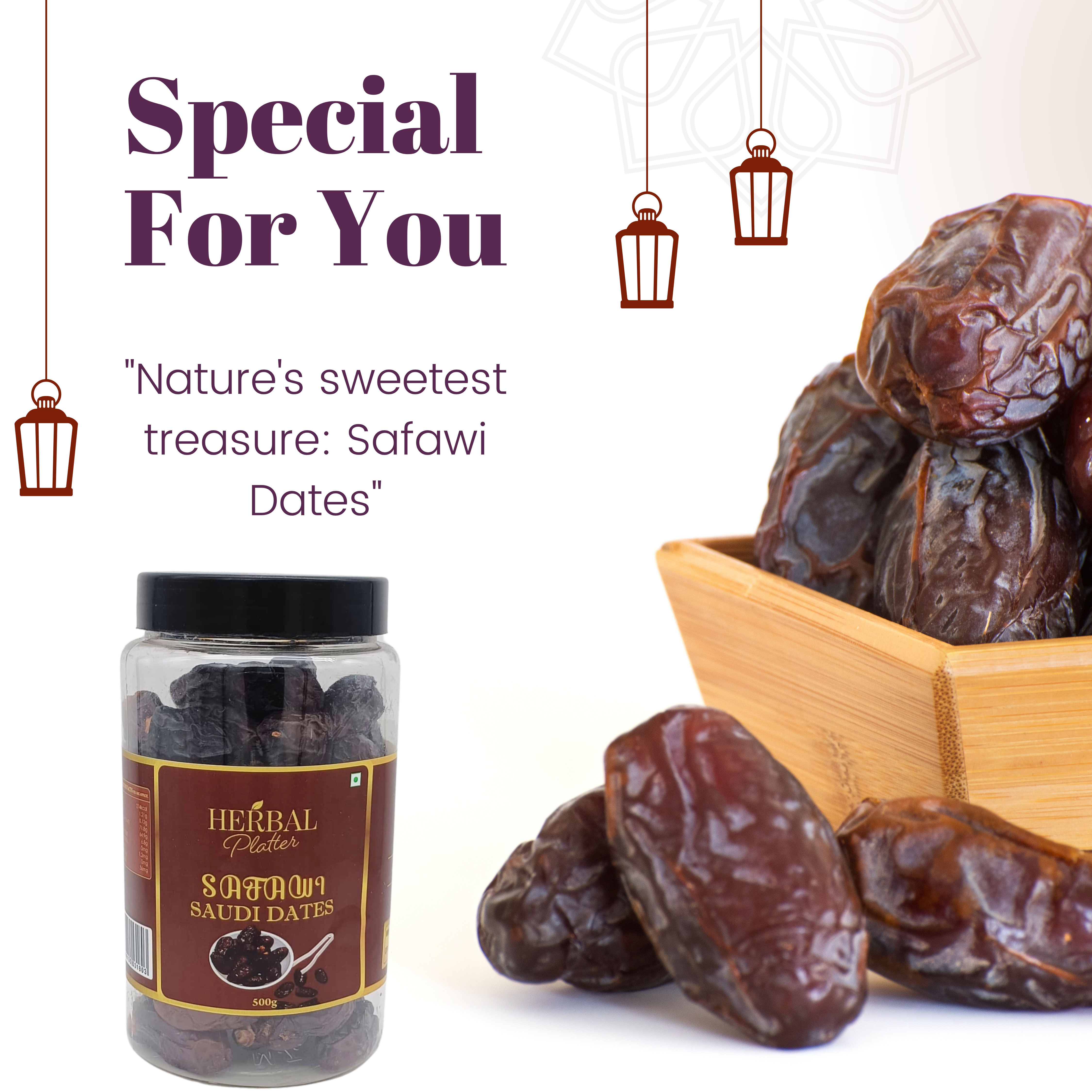 Safawi Dates | Natural Sweetness | Nutrient-Rich | 500g