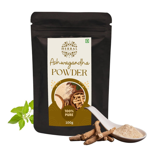 Ashwagandha Powder 100g | for Weight Loss, Anti-Aging, Immunity, Skin and Hair Care, Stress Relief, 100% Pure Herbal Supplement