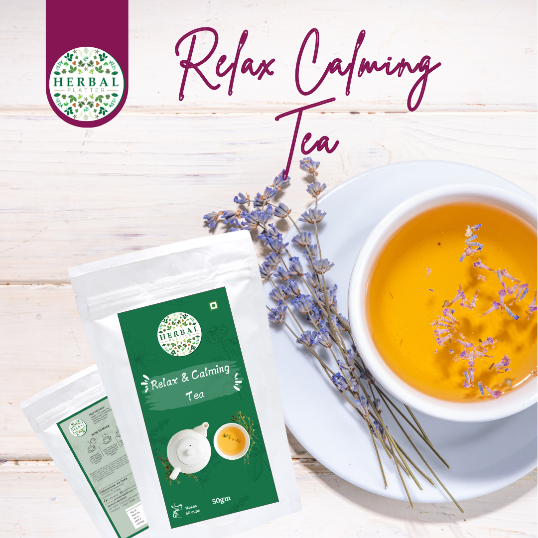 Relax Calming Tea | 50gm in Standup Pouch | 29+ cups