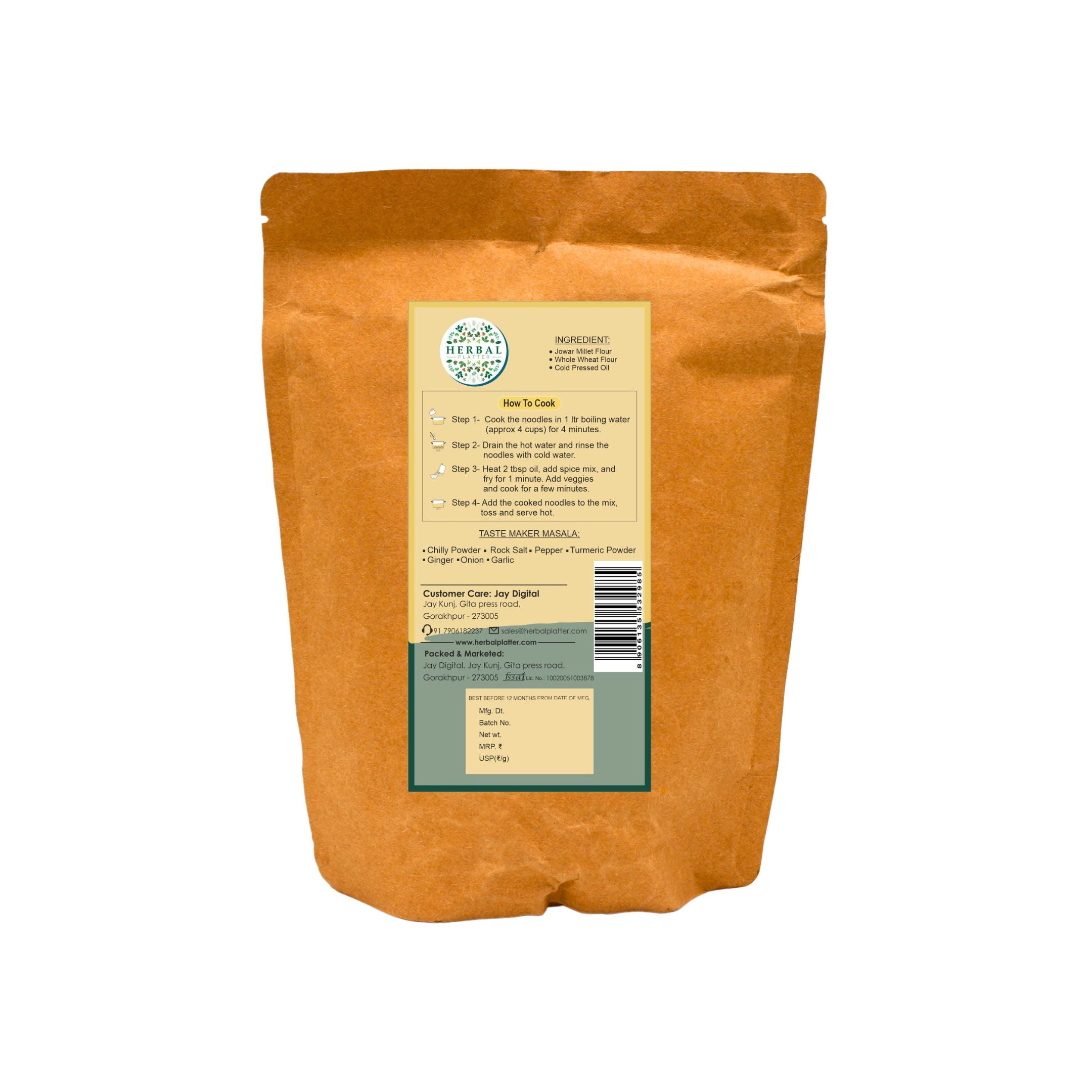 Jowar Millet Noodles | Healthy Noodles, No Maida, No MSG Not Fried | 230g